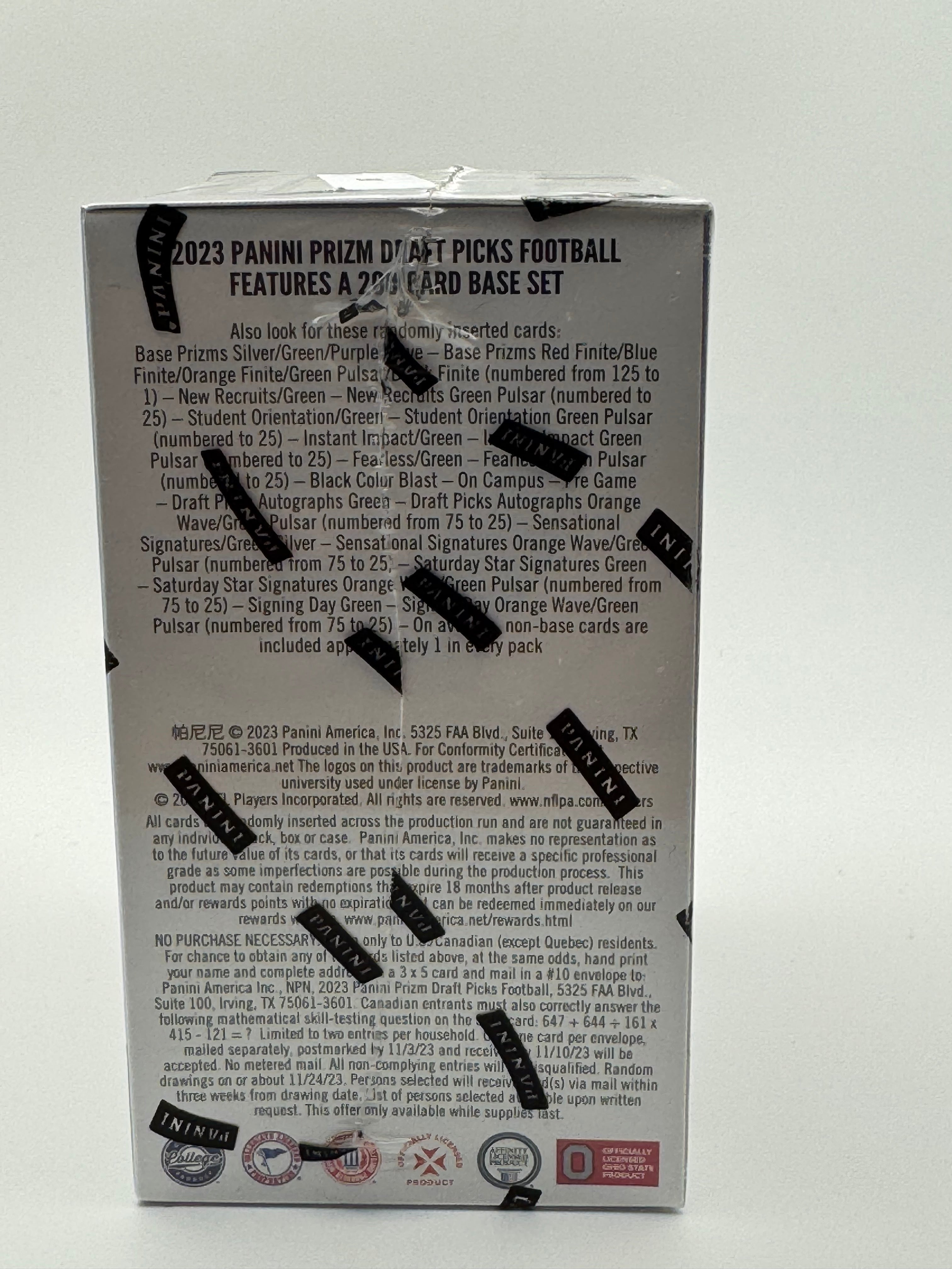 2023 Panini Prizm Draft Picks NCAA Football Blaster