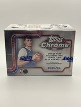 2025/26 Topps Chrome NBA Basketball Value Box angled view
