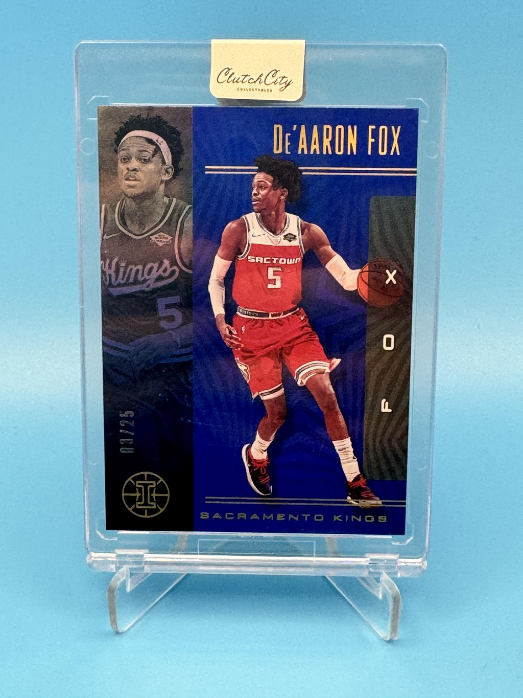 2019-20 Panini Illusions #7 De'Aaron Fox Blue #/25