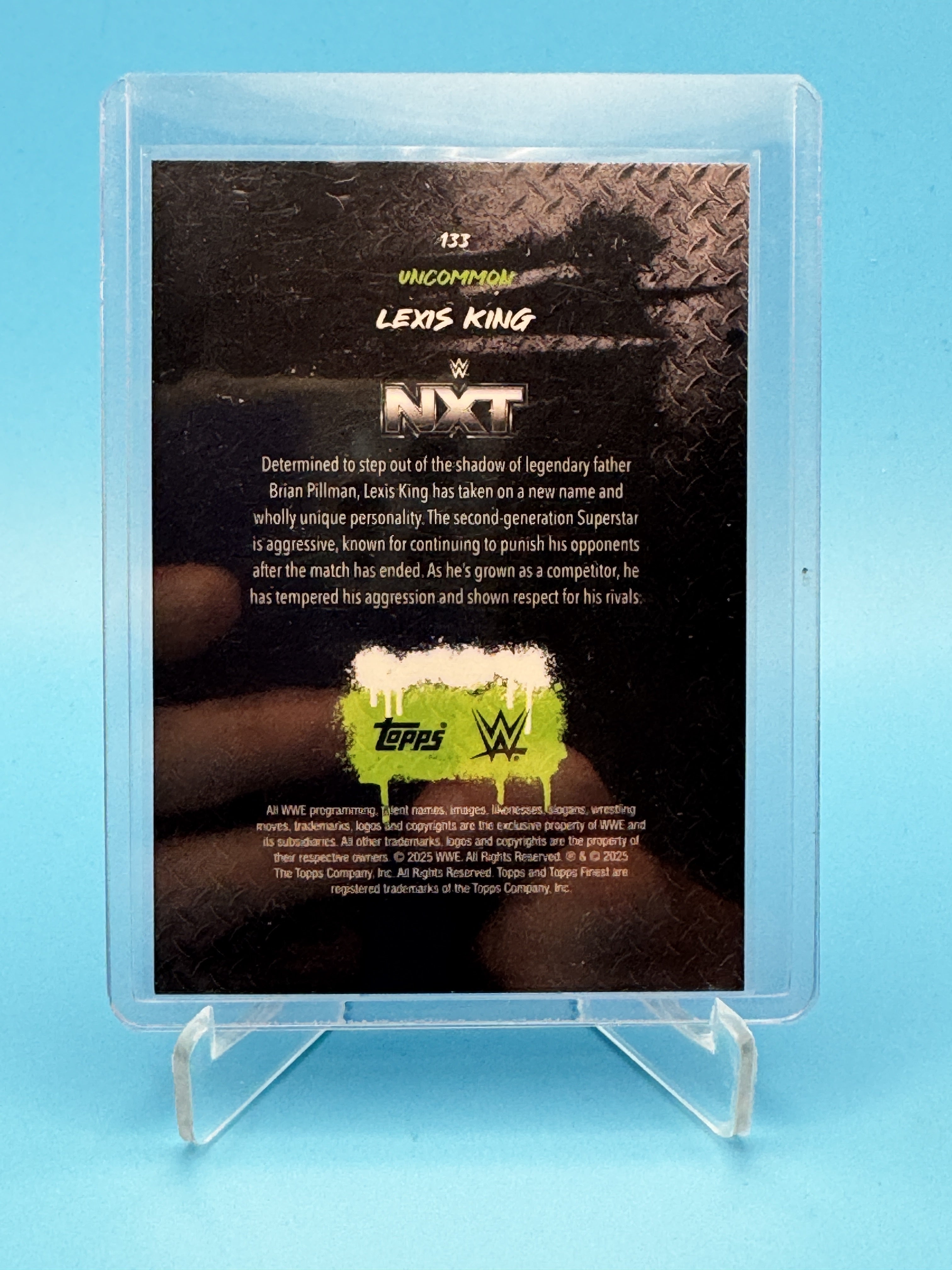 2025 Topps Finest WWE #133 Lexis King Blue Checkerboard #/75