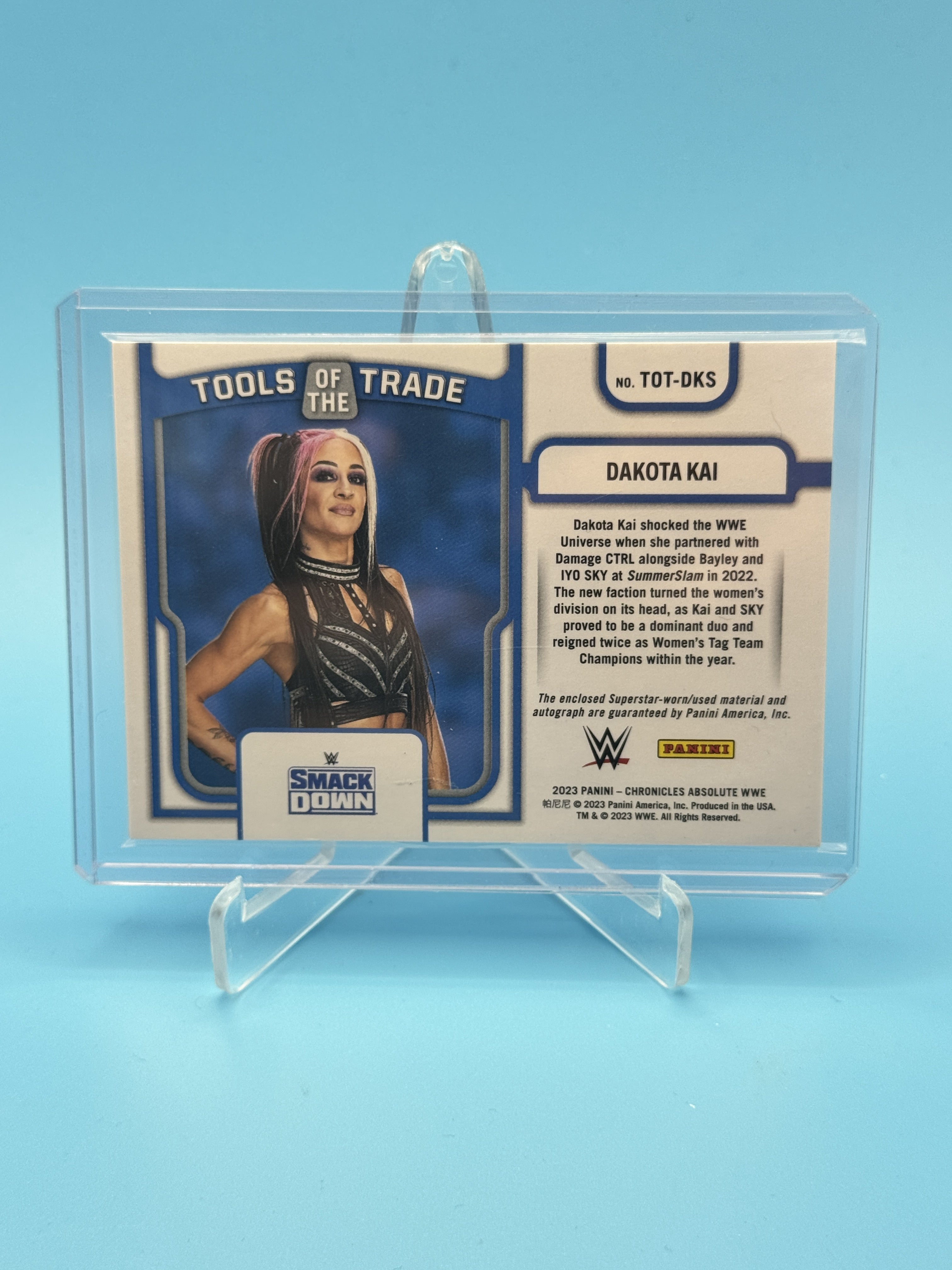 2023 Chronicles WWE #TOT-DKS Dakota Kai Absolute Tools of Trade Auto #/99