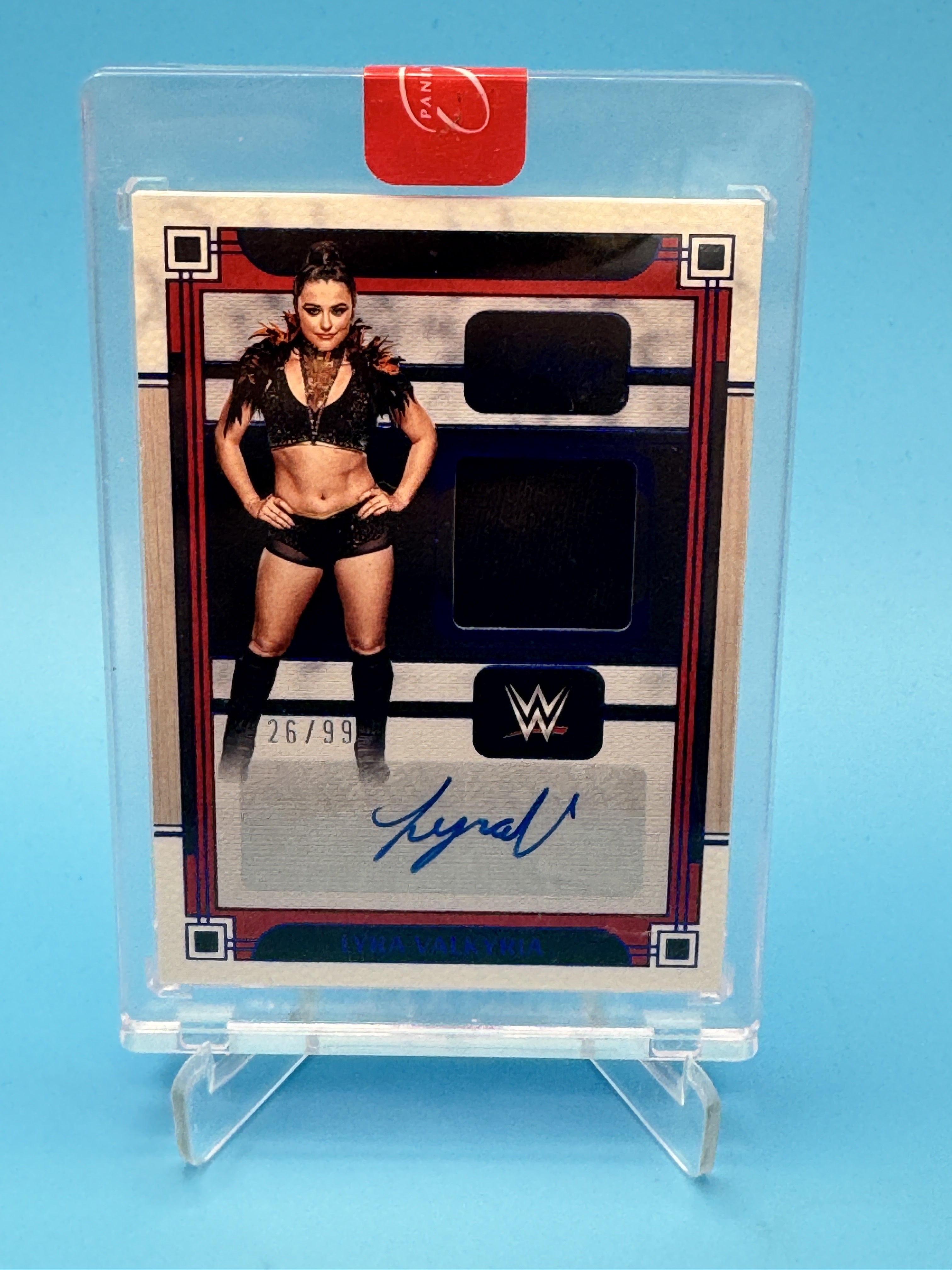 2024 Panini Three Count WWE #MA-LVK Lyra Valkyria Patch Auto Blue #/99