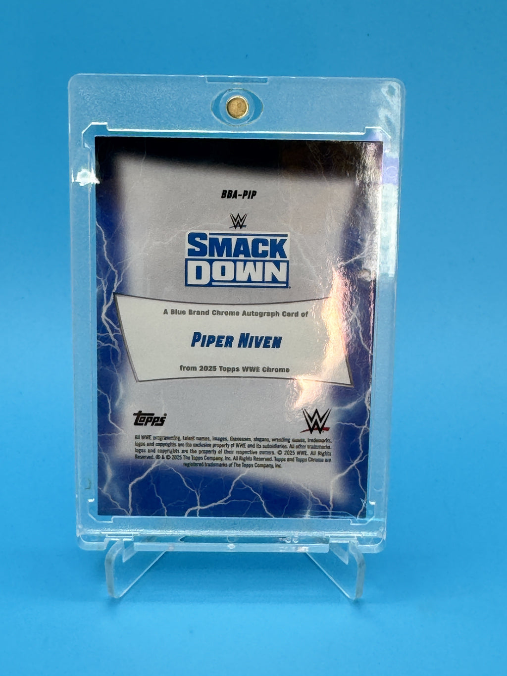 2025 Topps Chrome WWE #BBA-PIP Piper Niven Autographs Geometric Refractor