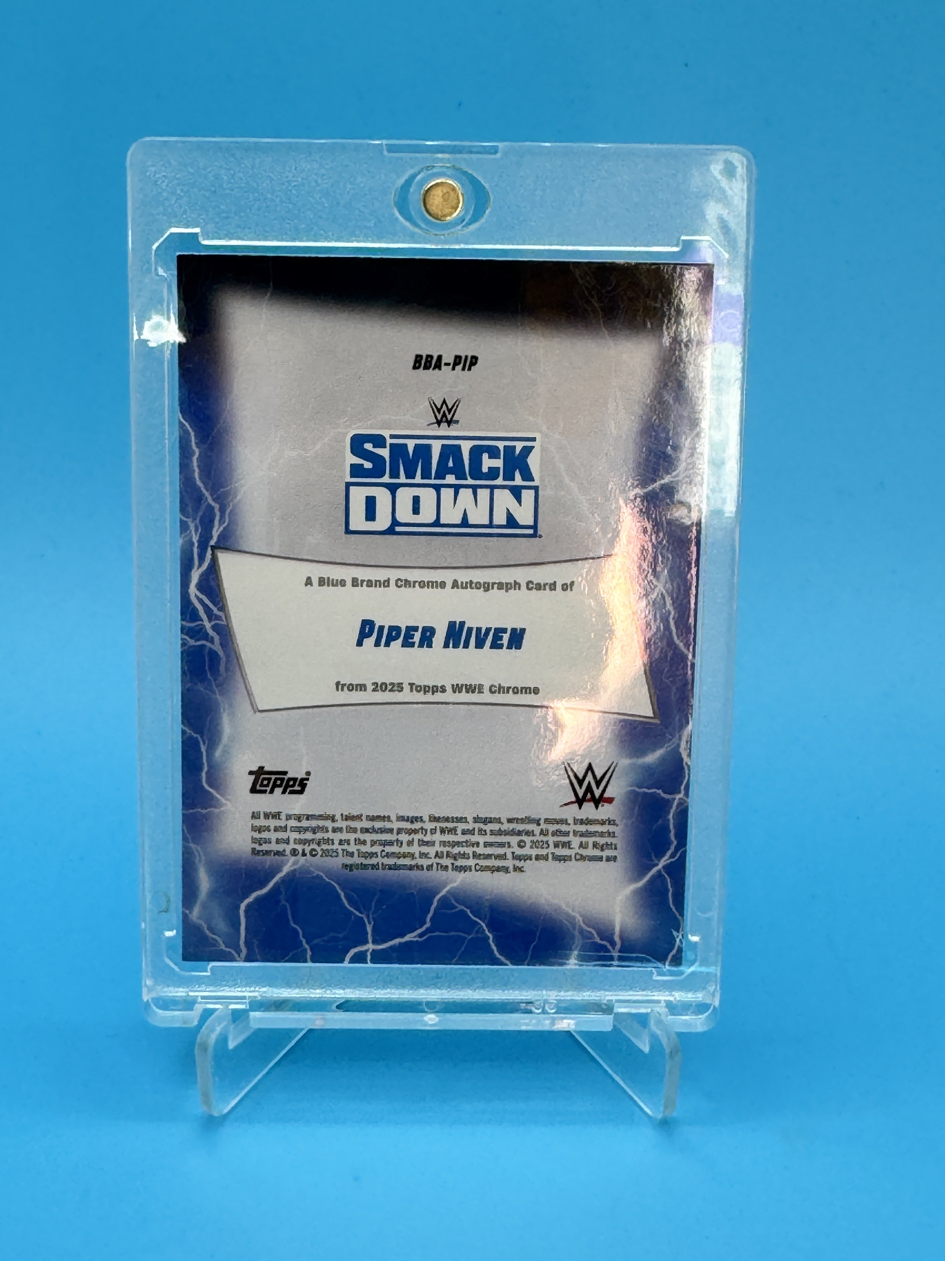 2025 Topps Chrome WWE #BBA-PIP Piper Niven Autographs Geometric Refractor