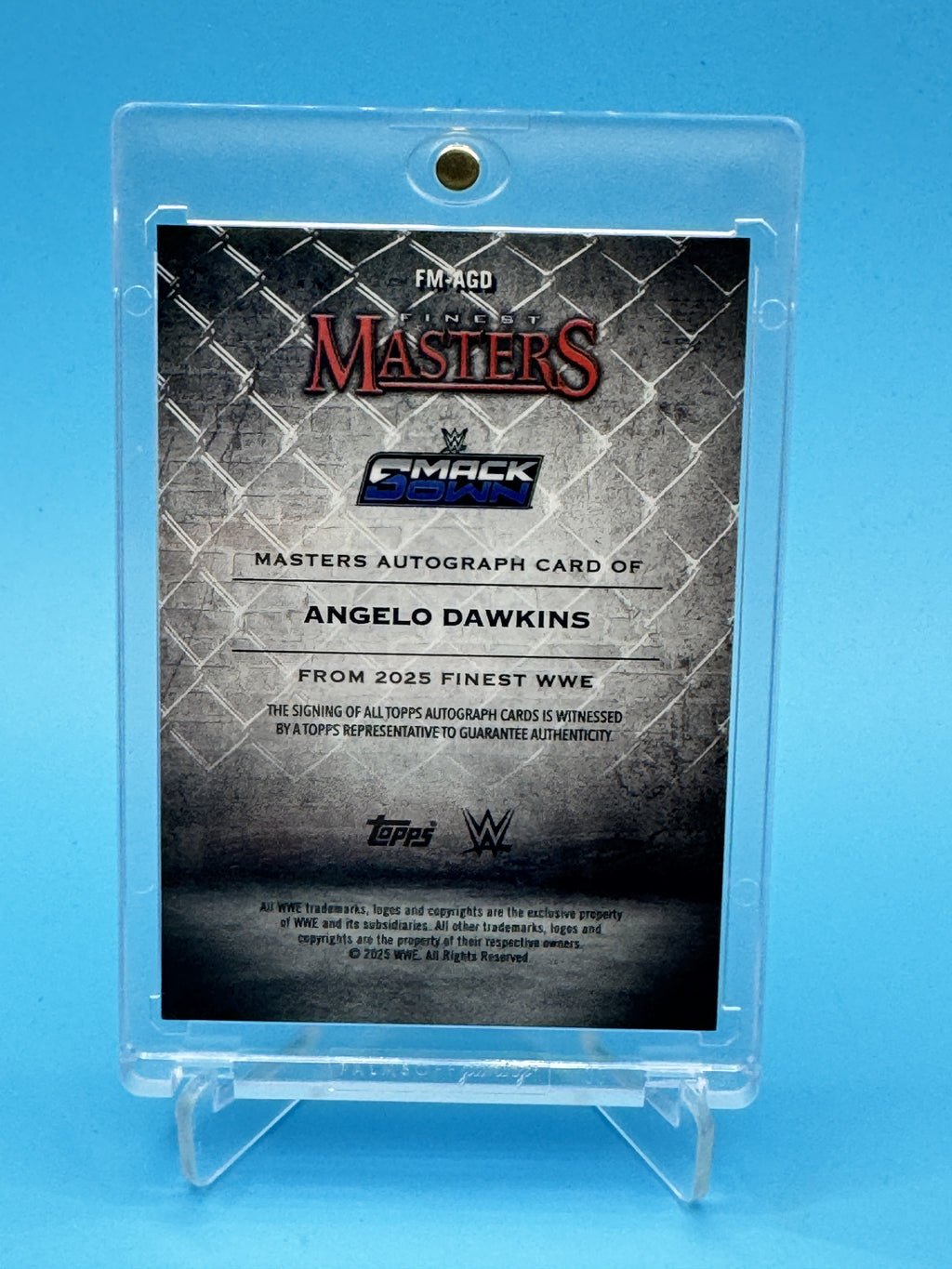 2025 Topps Finest WWE #FM-AGD Angelo Dawkins Masters Autographs