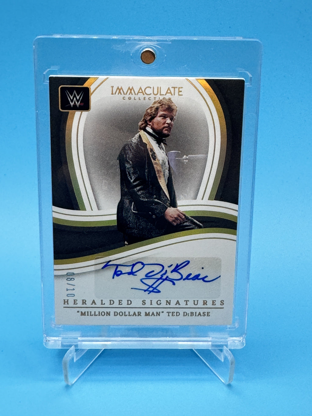 2022 Panini Immaculate WWE "Million Dollar Man" Ted DiBiase Signatures Gold #/10