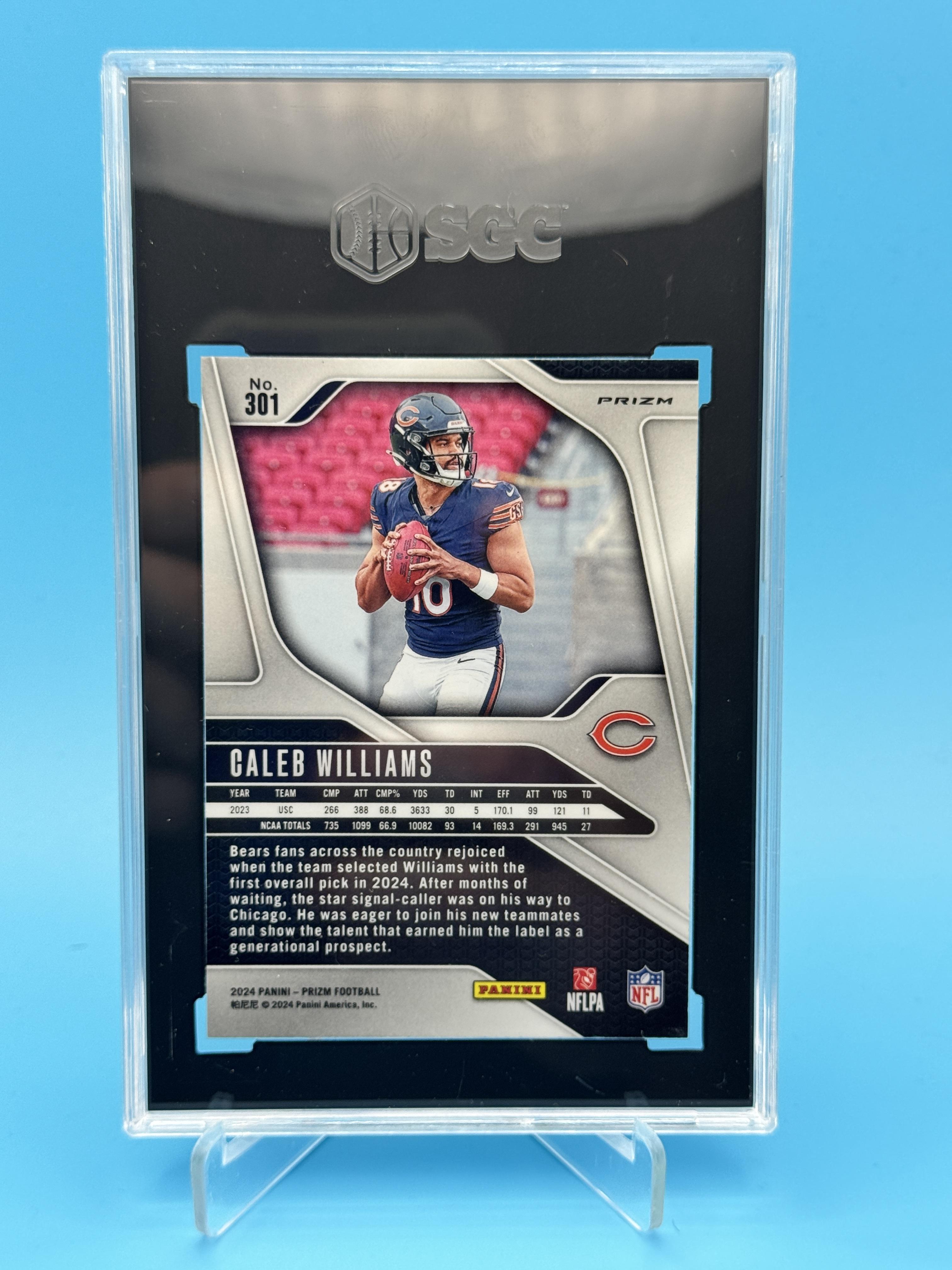 2024 Panini Prizm #301 Caleb Williams Neon Green Pulsar SGC 9.5