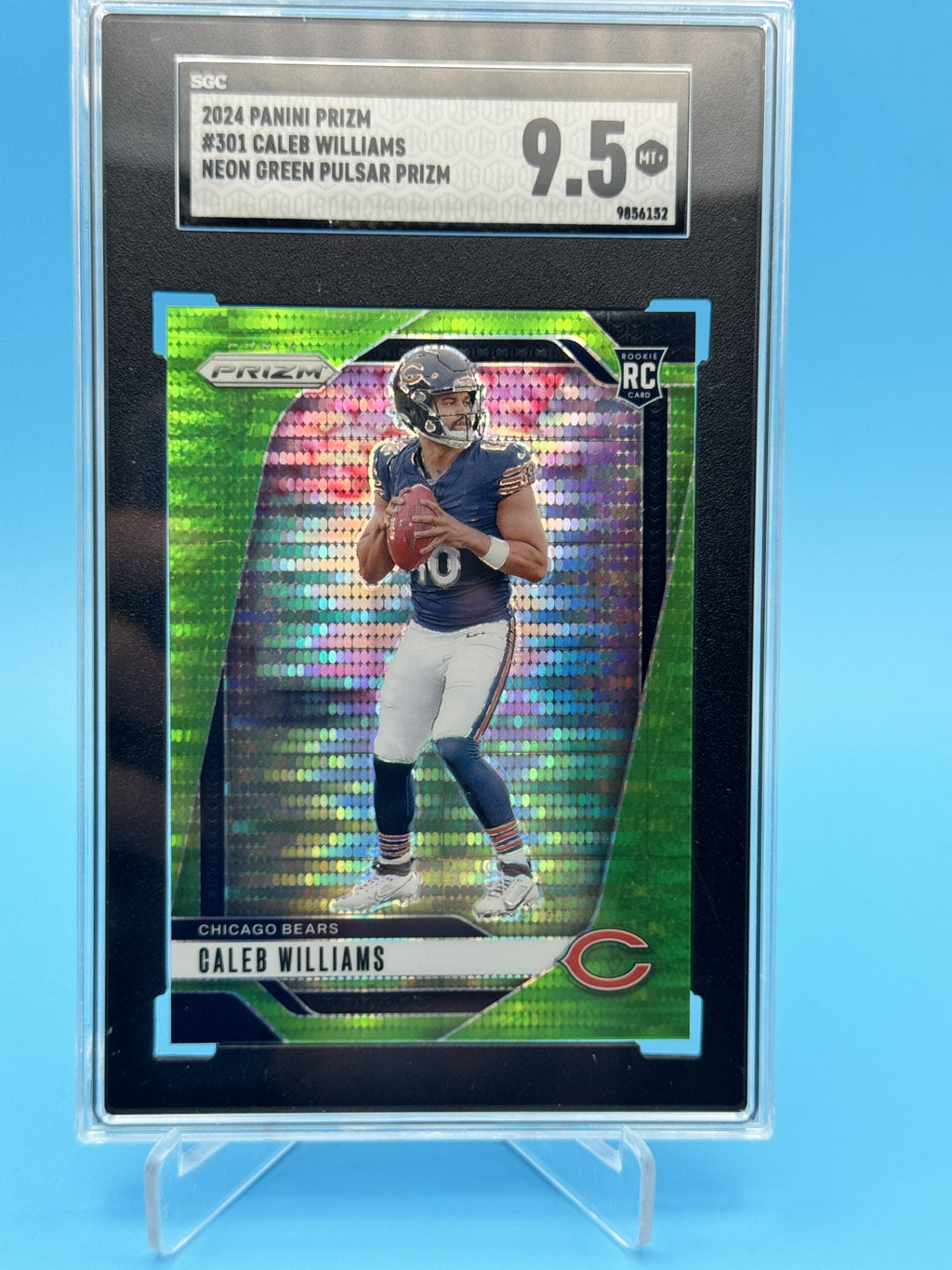 2024 Panini Prizm #301 Caleb Williams Neon Green Pulsar SGC 9.5