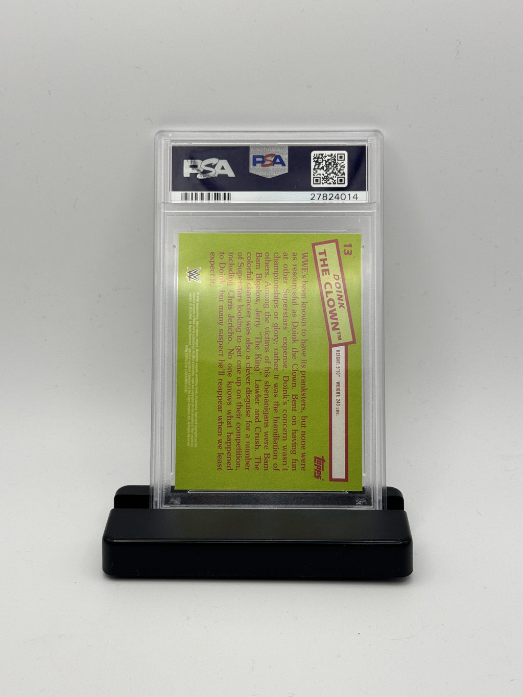 2015 Topps WWE Heritage #13 Doink the Clown PSA 9