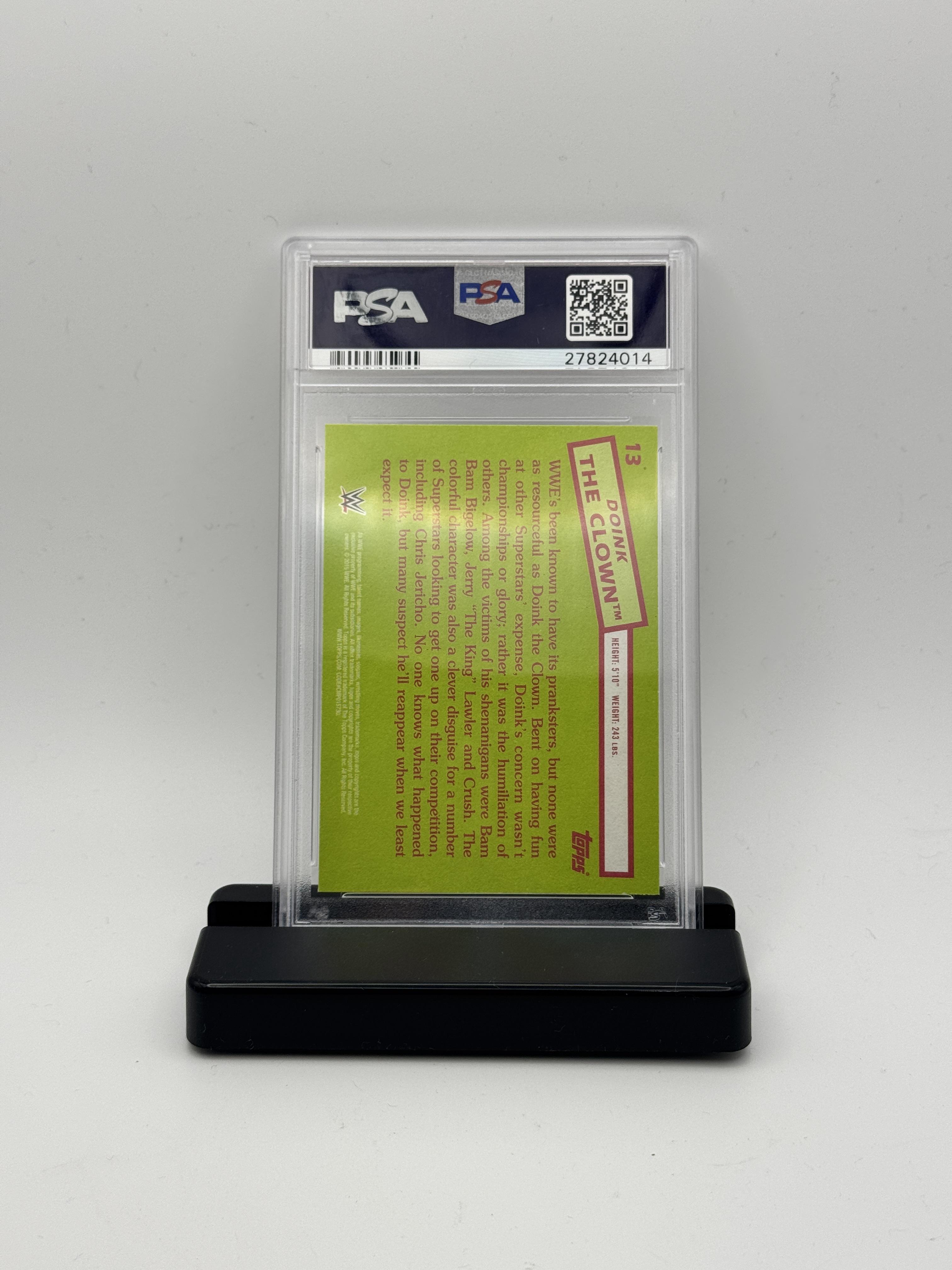 2015 Topps WWE Heritage #13 Doink the Clown PSA 9