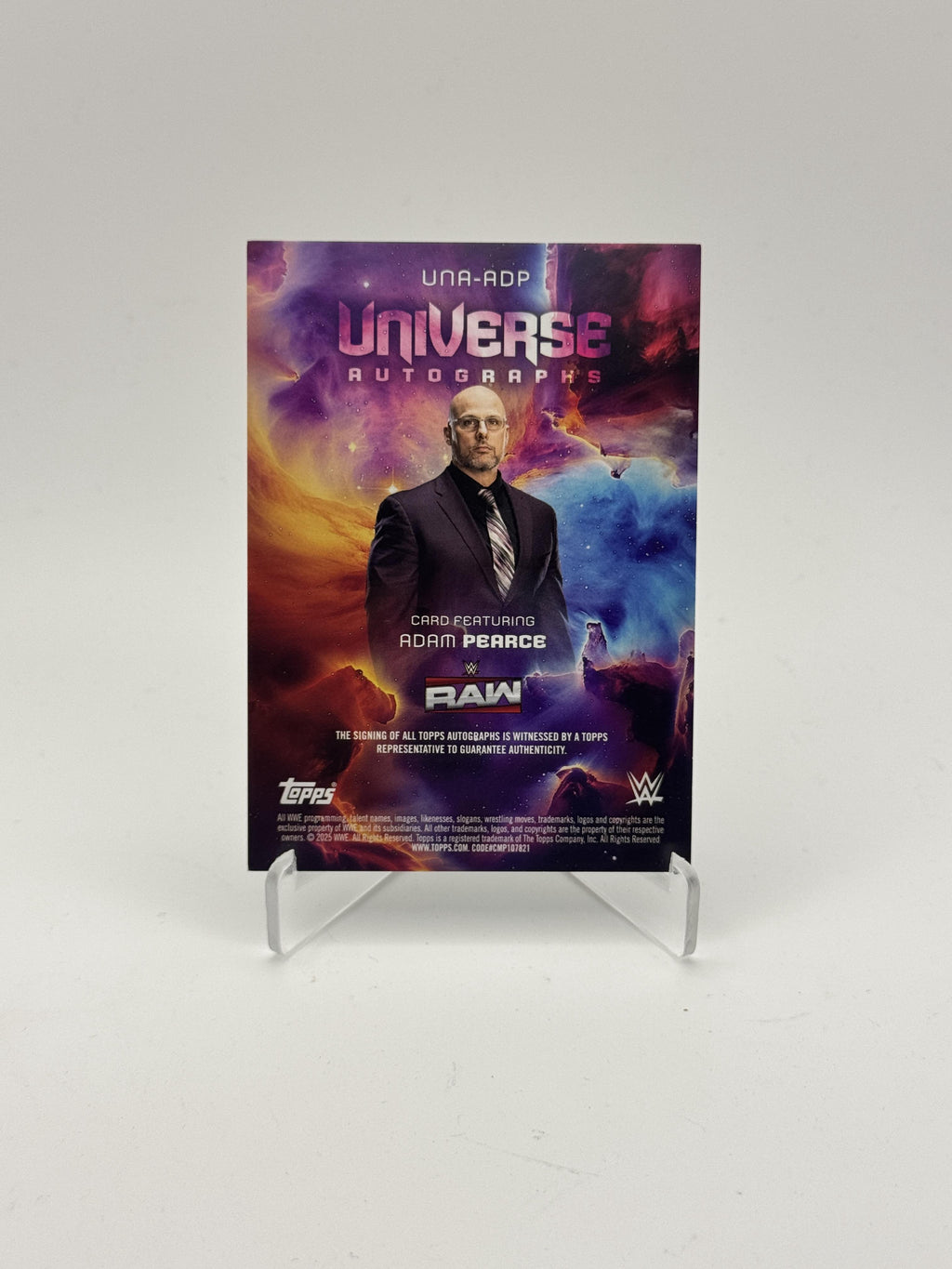 2025 Topps Universe WWE #UNA-ADP Adam Pearce Universe Autographs