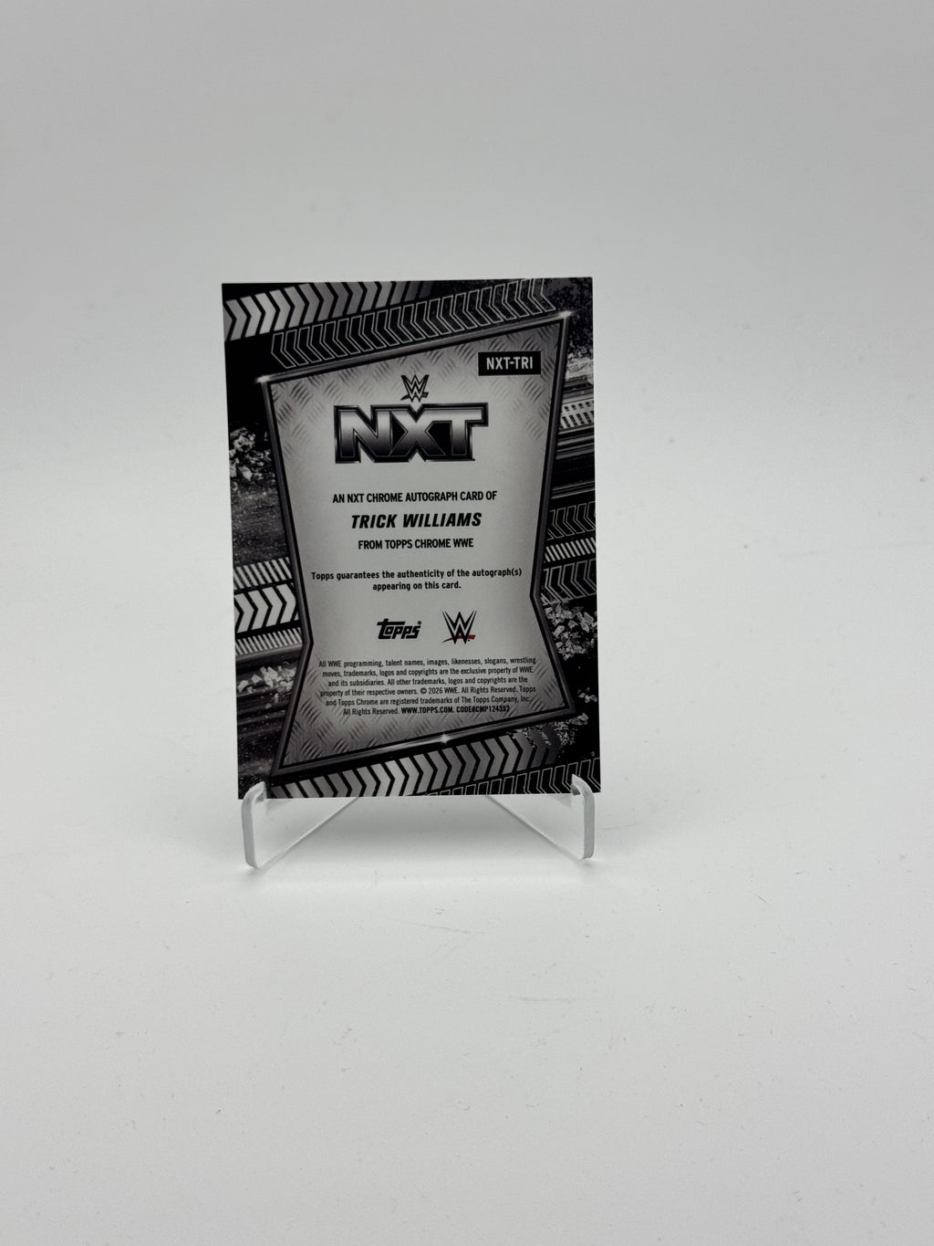 2026 Topps Chrome WWE #NXT-TRI Trick Williams NXT Autographs Geometric Refactor