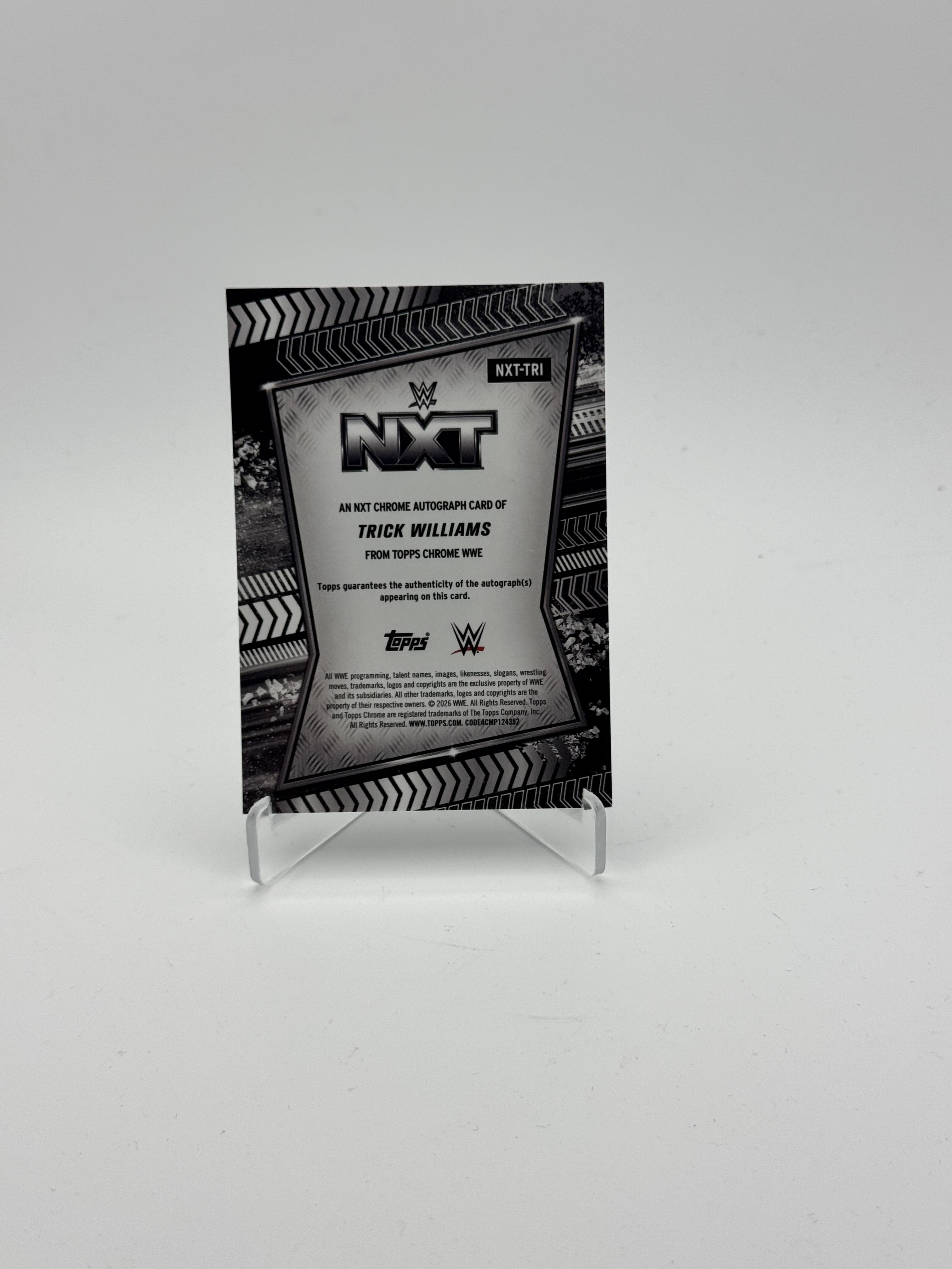 2026 Topps Chrome WWE #NXT-TRI Trick Williams NXT Autographs Geometric Refactor