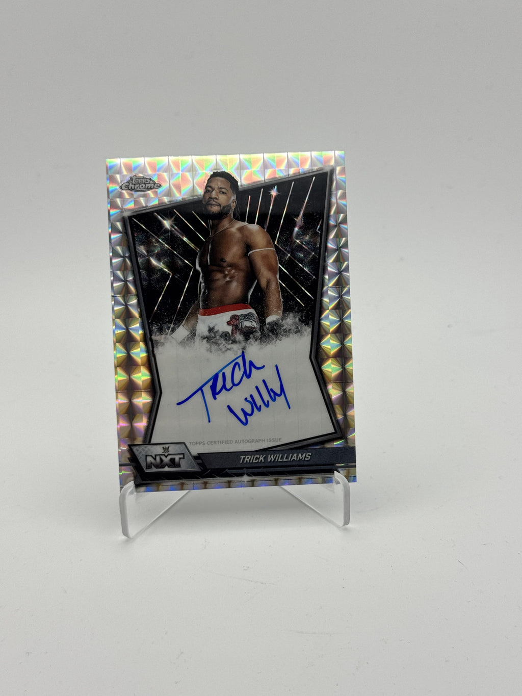 2026 Topps Chrome WWE #NXT-TRI Trick Williams NXT Autographs Geometric Refactor
