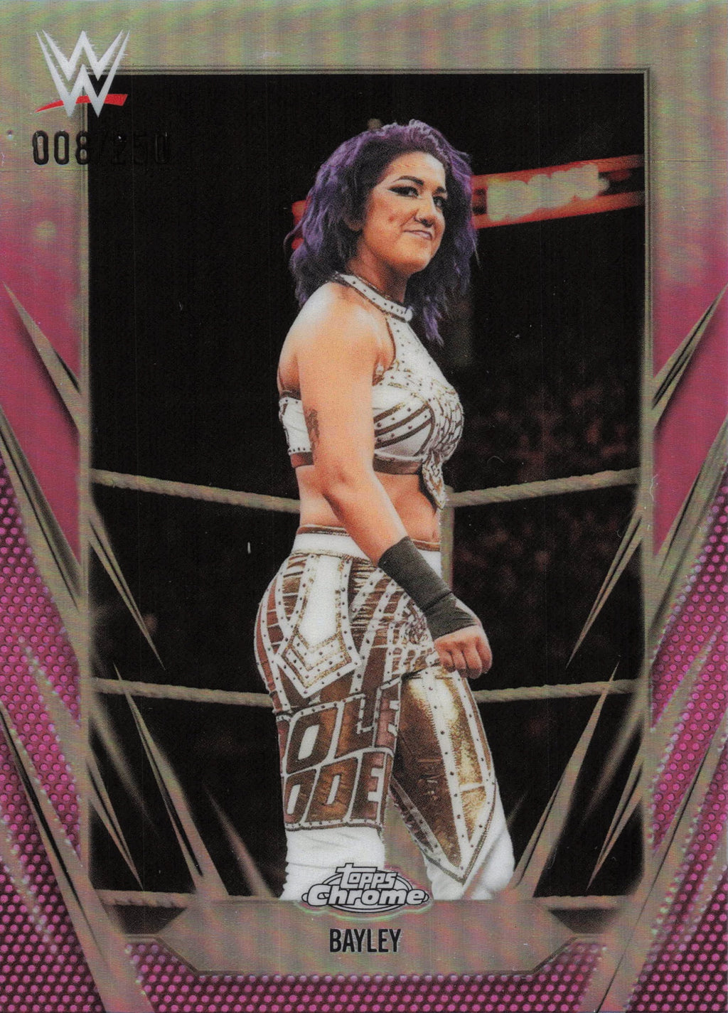 2026 Topps Chrome WWE #19 Bayley Pink Refractor #/250