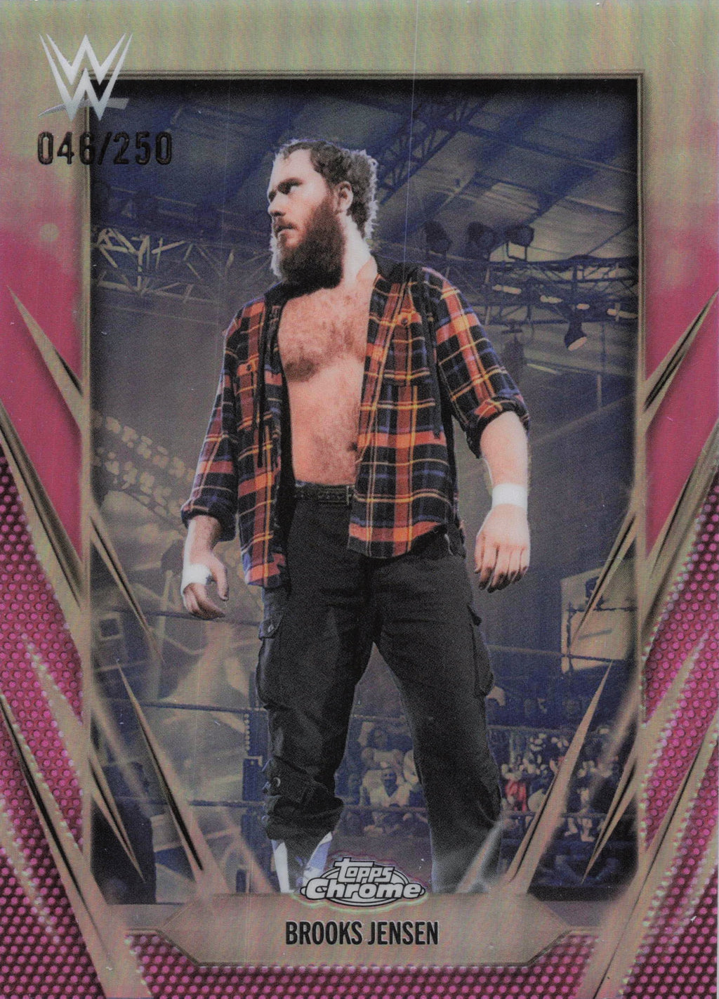 2026 Topps Chrome WWE #104 Brooks Jensen Pink Refractor #/250