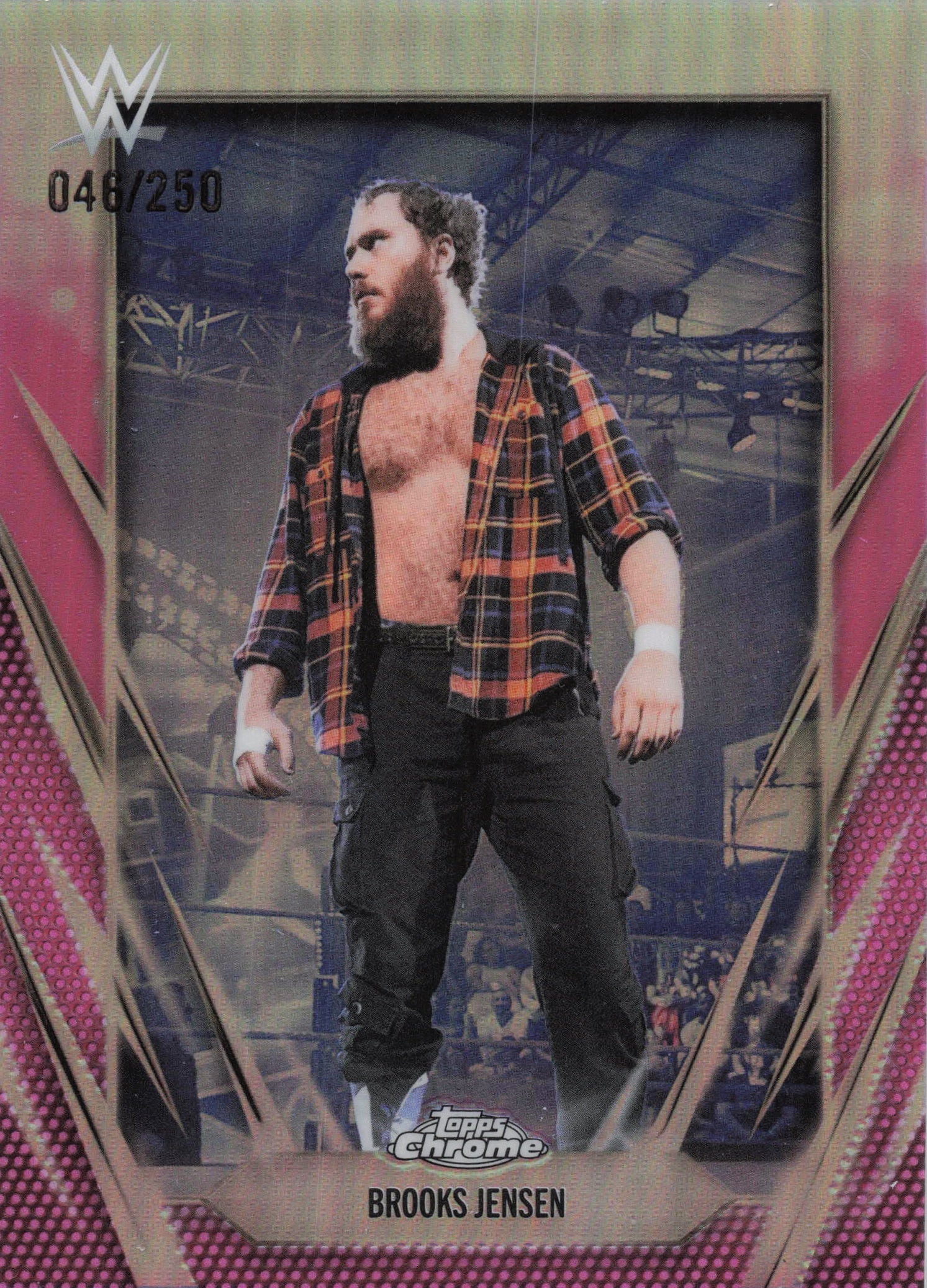 2026 Topps Chrome WWE #104 Brooks Jensen Pink Refractor #/250