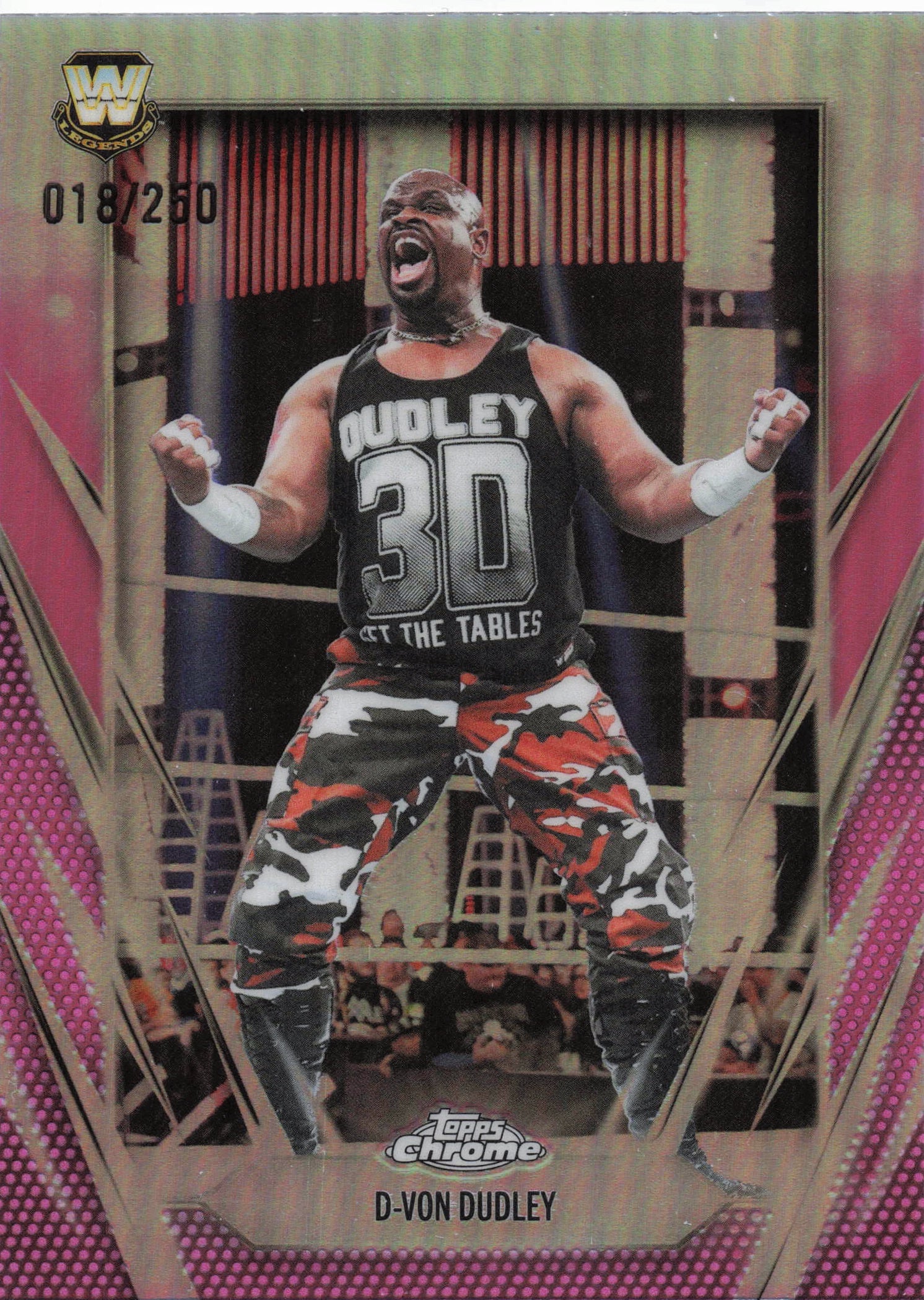 2026 Topps Chrome WWE #198 D-Von Dudley Pink Refractor #/250