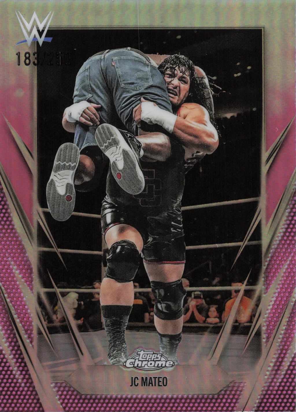 2026 Topps Chrome WWE #100 JC Mateo Pink Refractor #/250