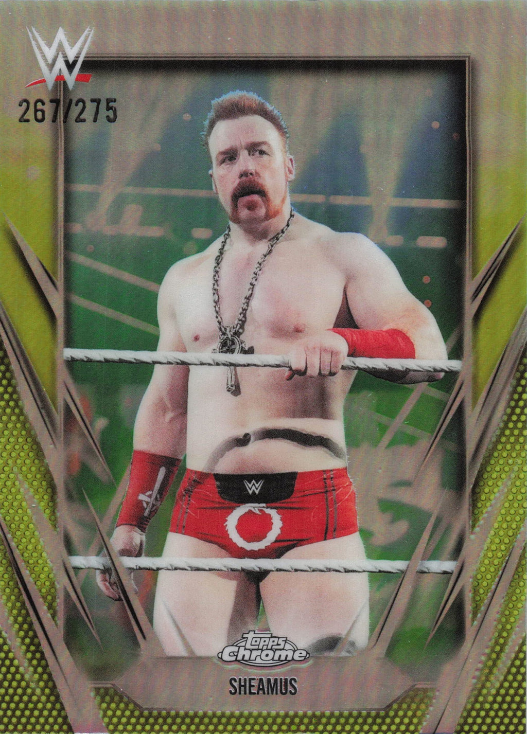 2026 Topps Chrome WWE #69 Sheamus Yellow Refractor #/275