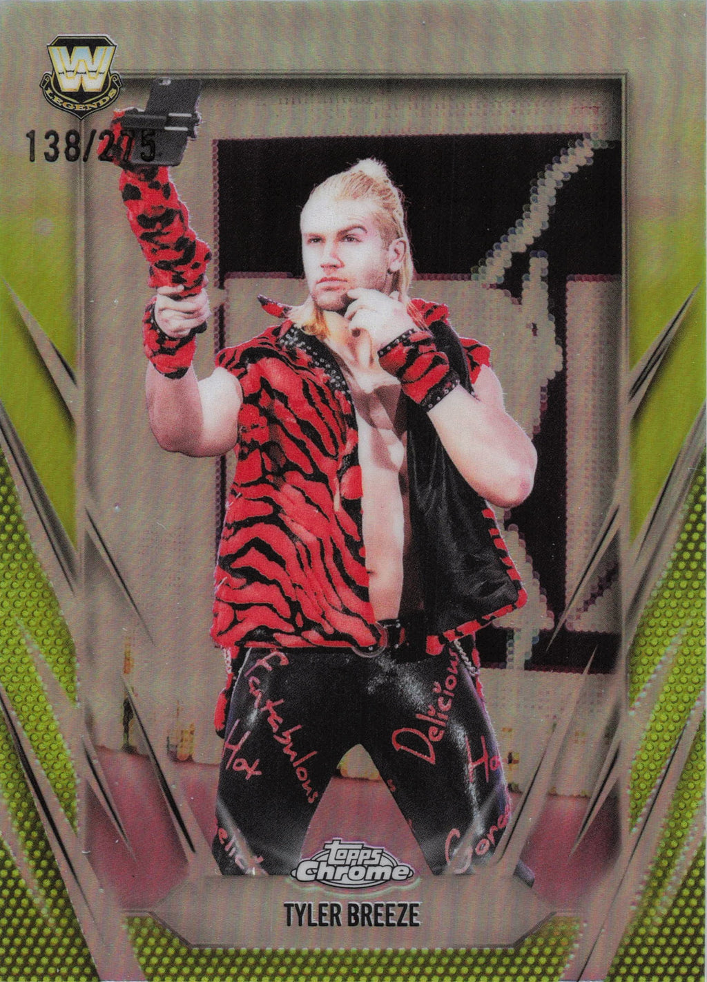 2026 Topps Chrome WWE #91 Tyler Breeze Yellow Refractor #/275