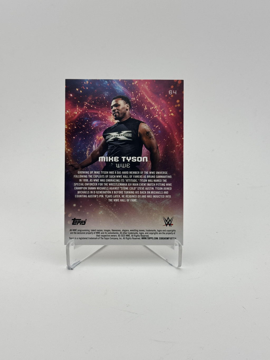 2025 Topps Universe WWE #64 Mike Tyson Blue Pulse #/175