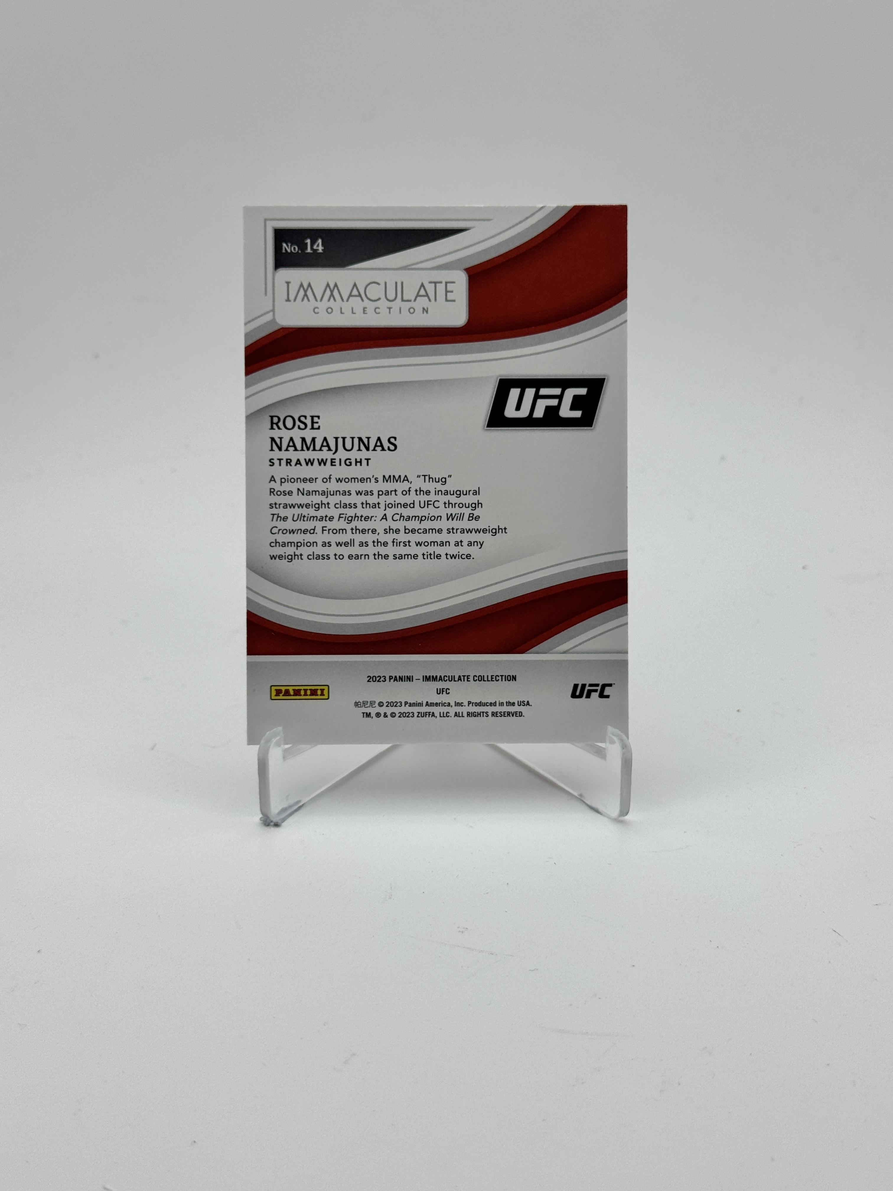 2023 Panini Immaculate Collection UFC #14 Rose Namajunas
