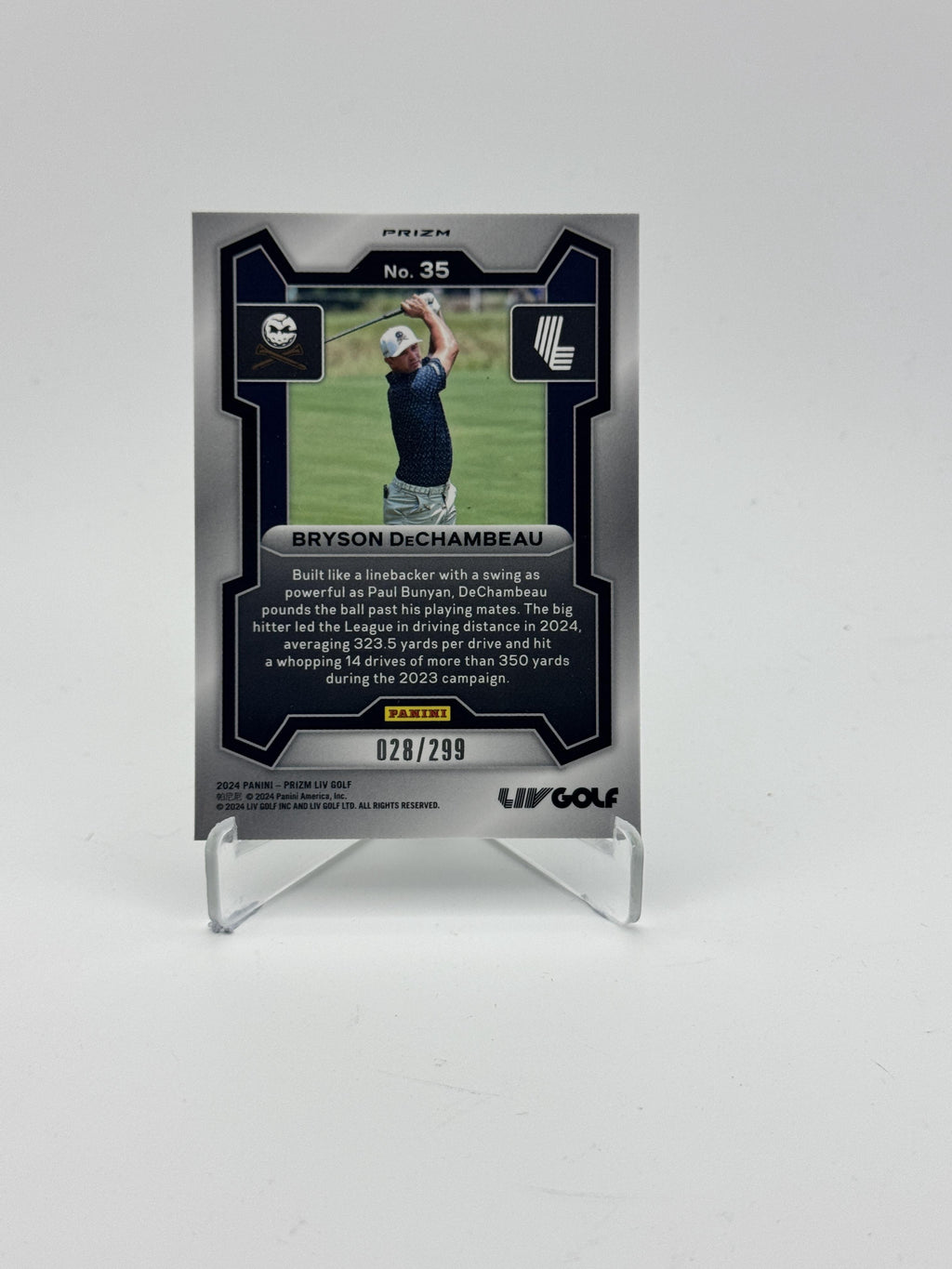 2024 Panini Prizm LIV #35 Bryson DeChambeau Pulsar #/299