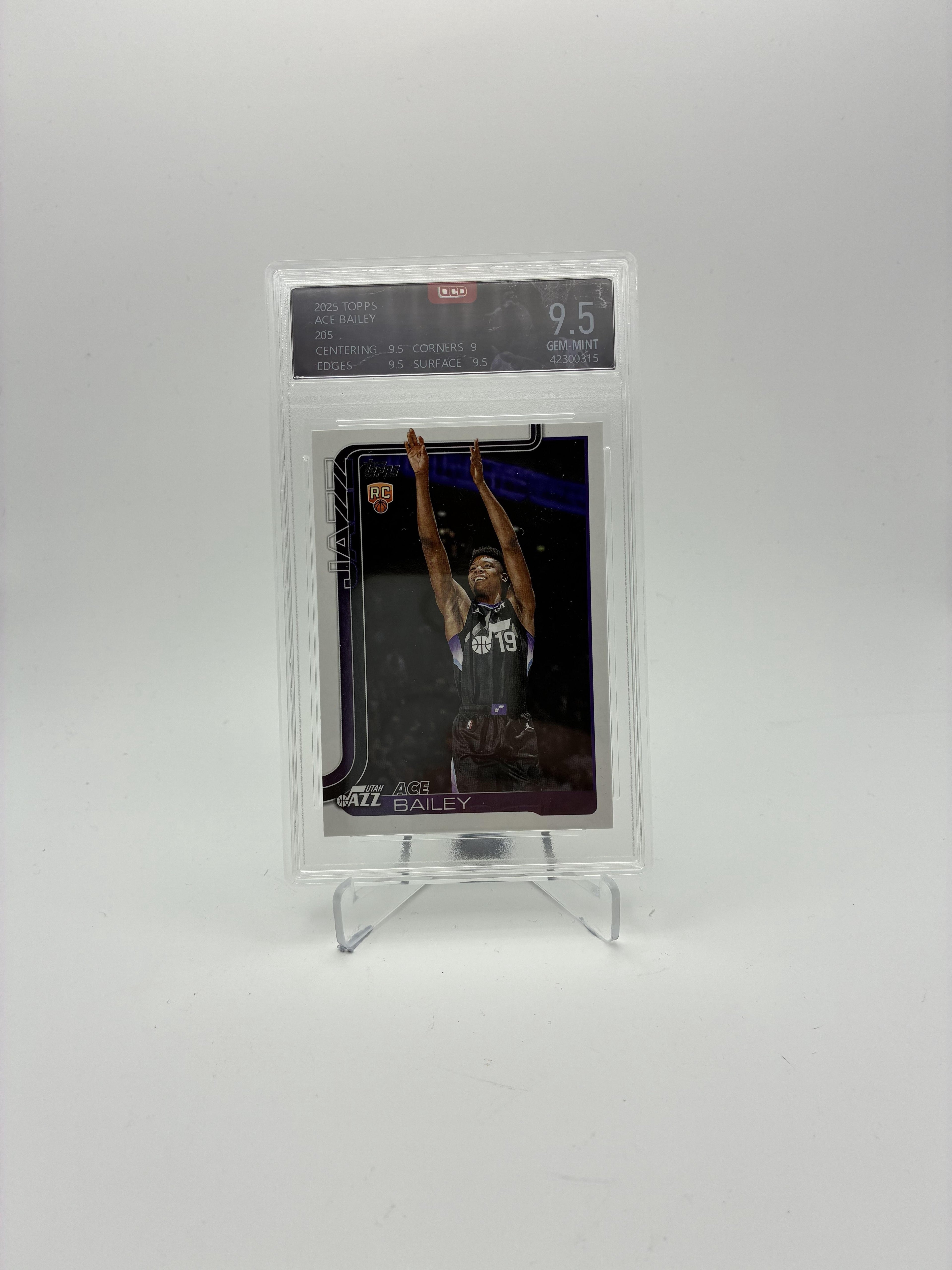 2025-26 Topps #205 Ace Bailey OCA - 9.5