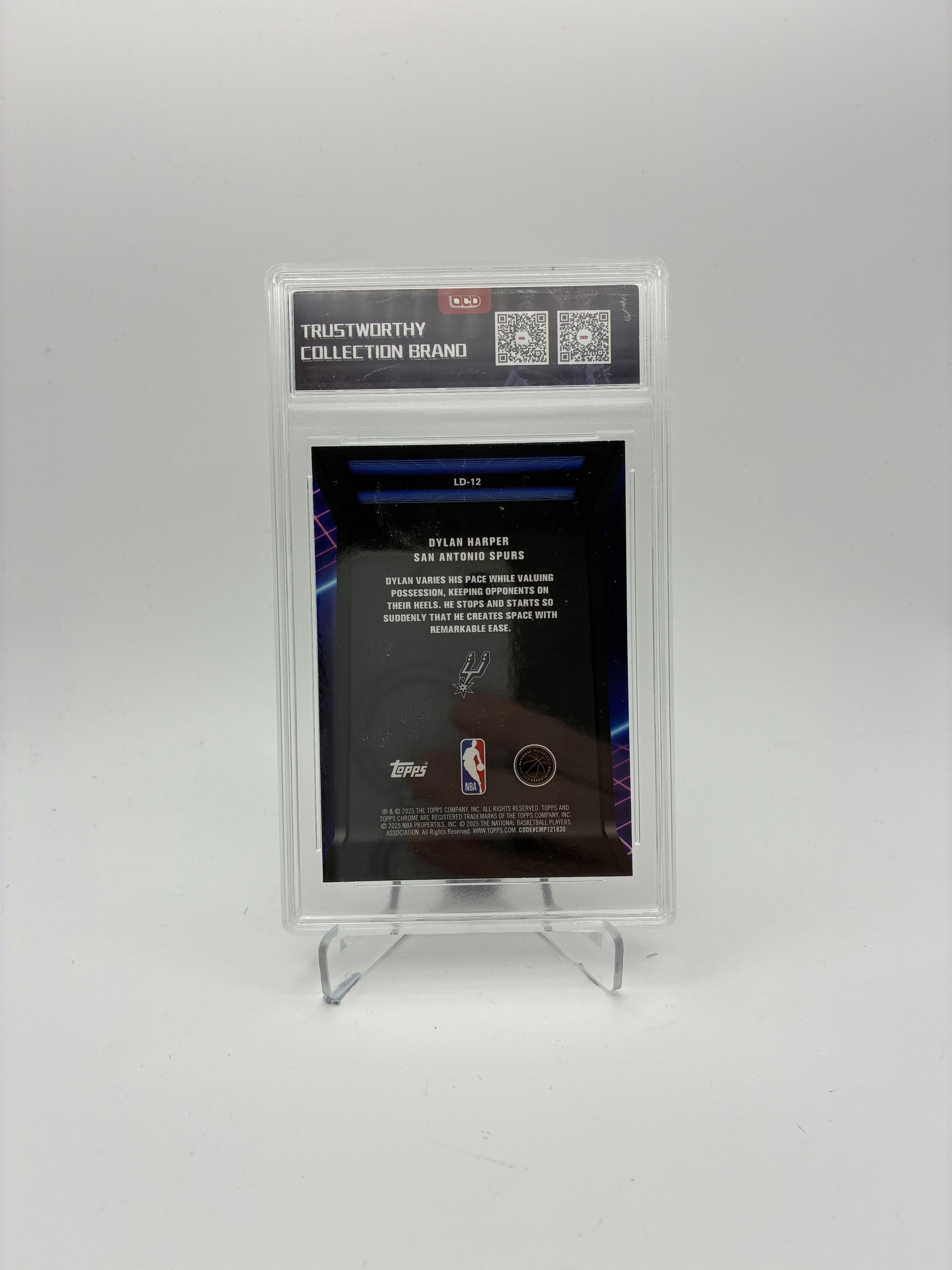 2025-26 Topps Chrome #LD-12 Dylan Harper Loading ...  OCA - 9.5