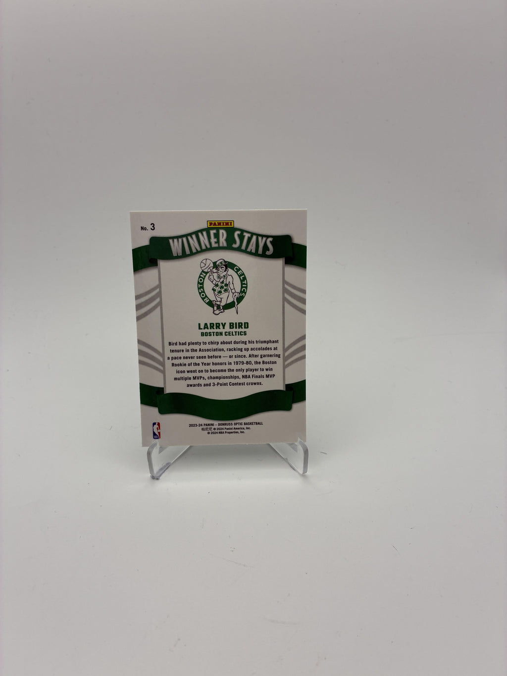 2023-24 Donruss Optic #3 Larry Bird Winner Stays