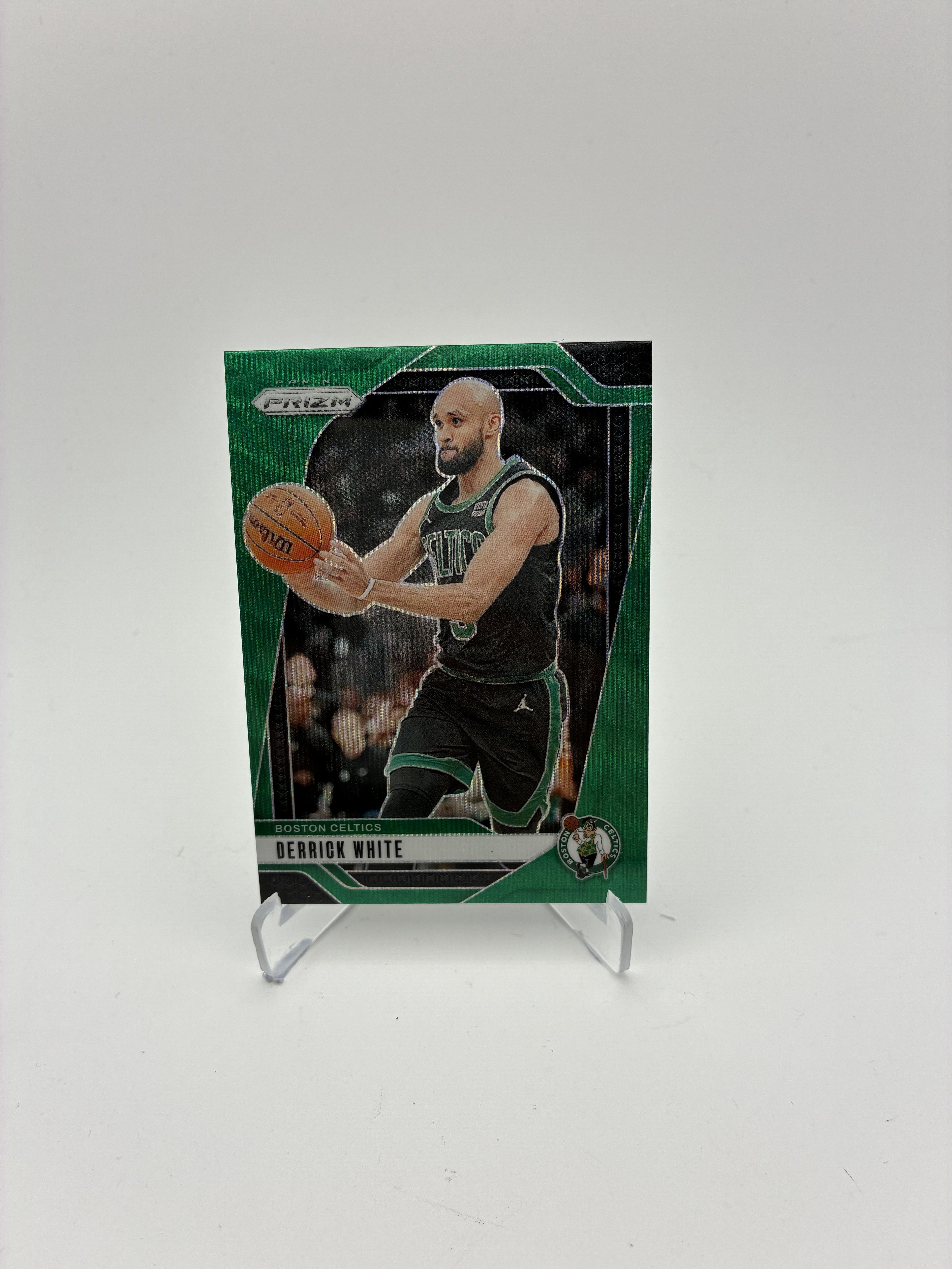 2024-25 Panini Prizm #66 Derrick White Prizms Green Wave
