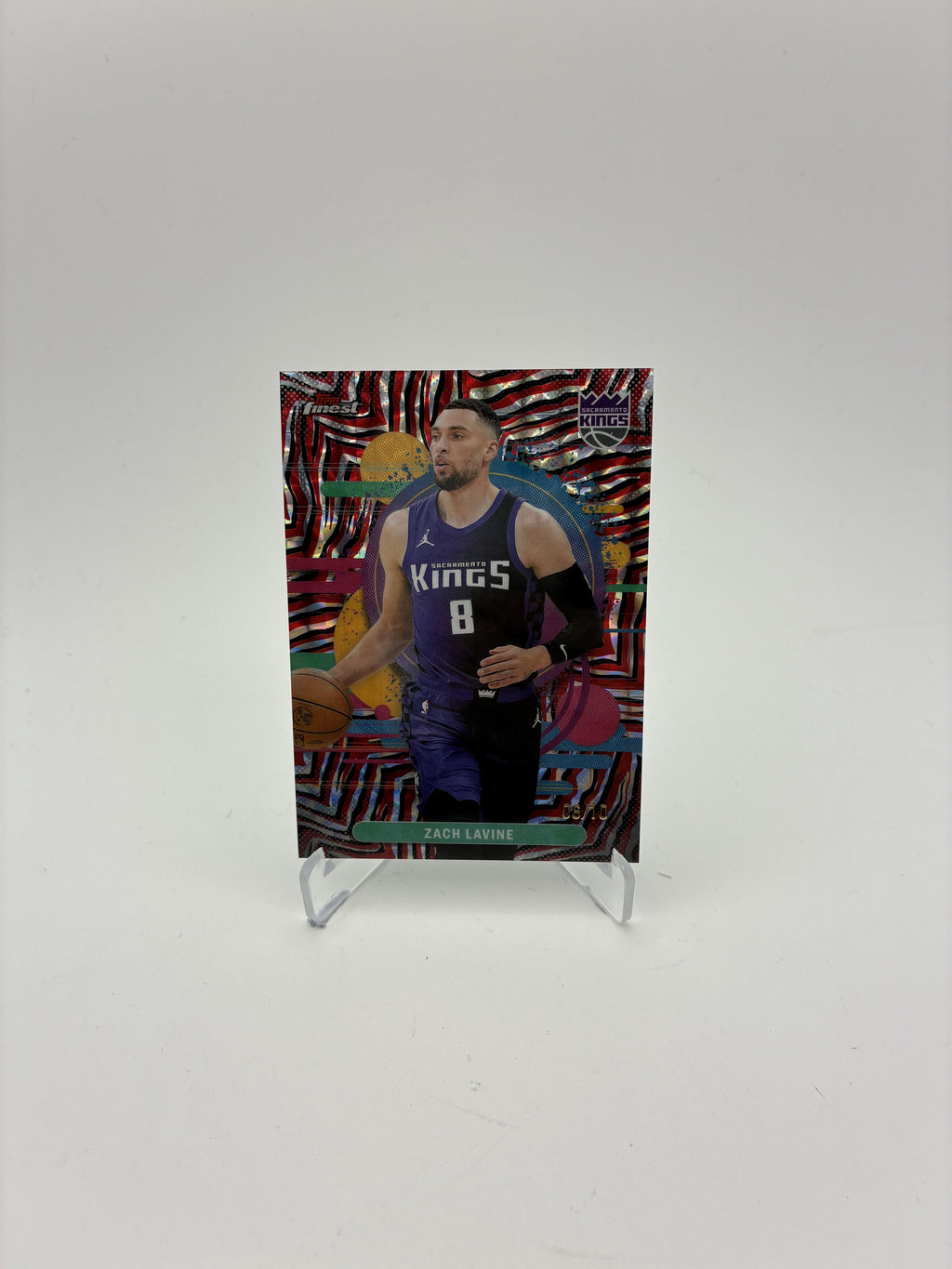 2025-26 Finest #169 Zach Lavine Red/Black Geometric Refractor #/10