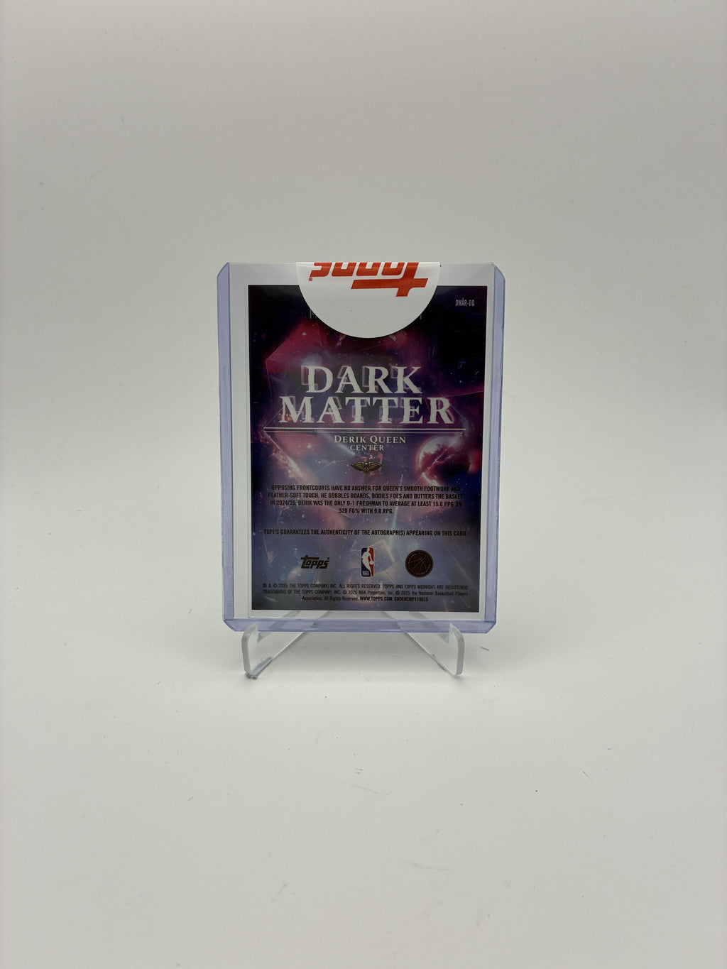 2025-26 Topps Midnight #DMAR-DQ Derik Queen Dark Matter Autographs Rookies