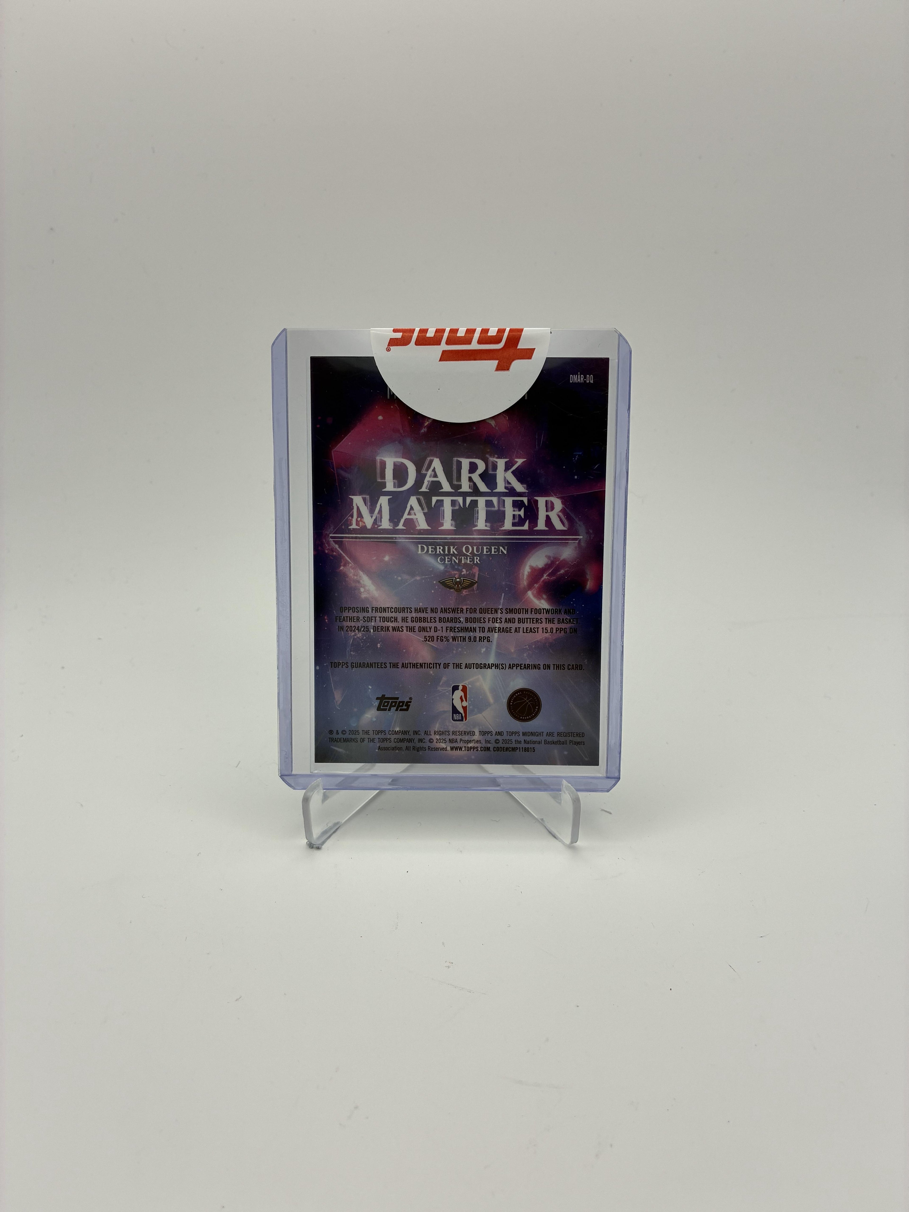2025-26 Topps Midnight #DMAR-DQ Derik Queen Dark Matter Autographs Rookies