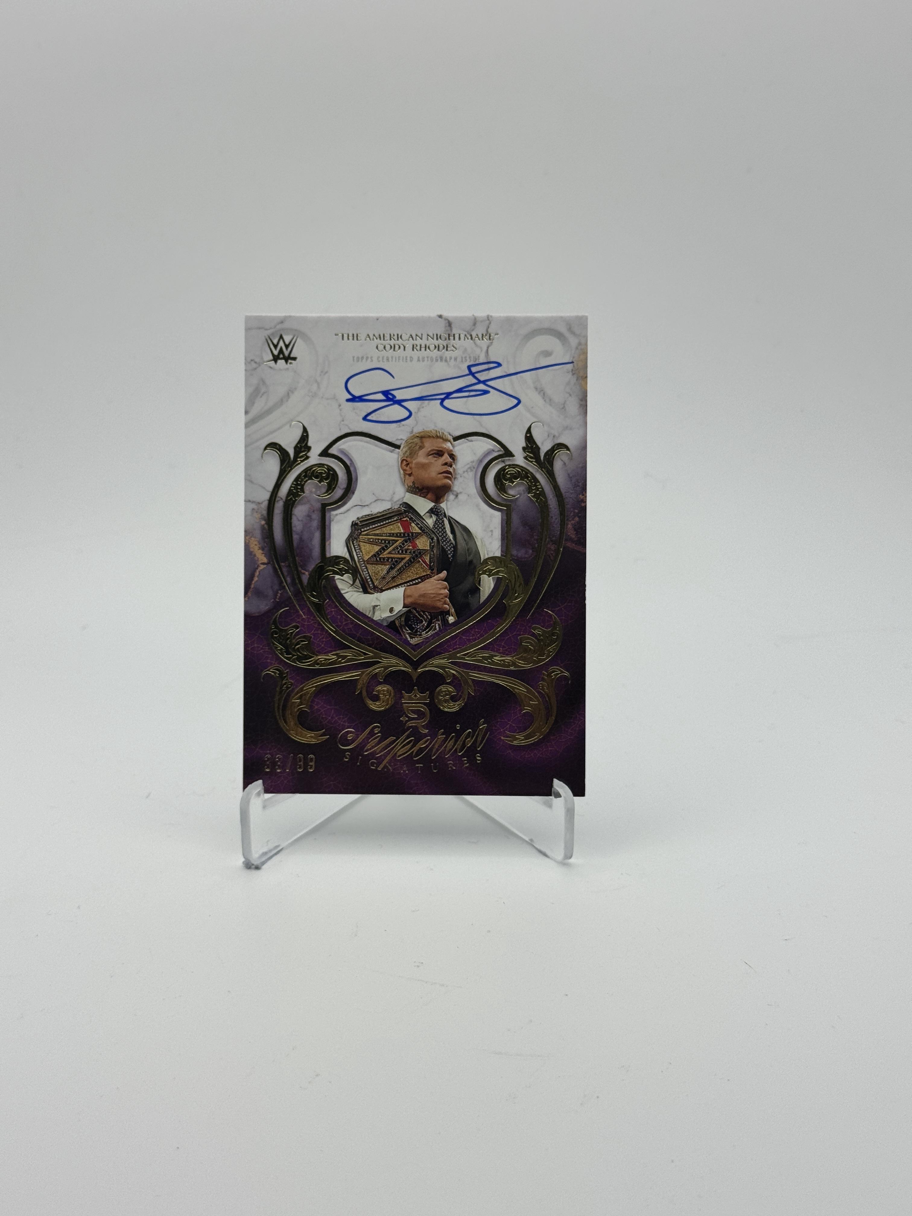 2025 Topps Royalty WWE American Nightmare Cody Rhodes Superior Signatures #/99