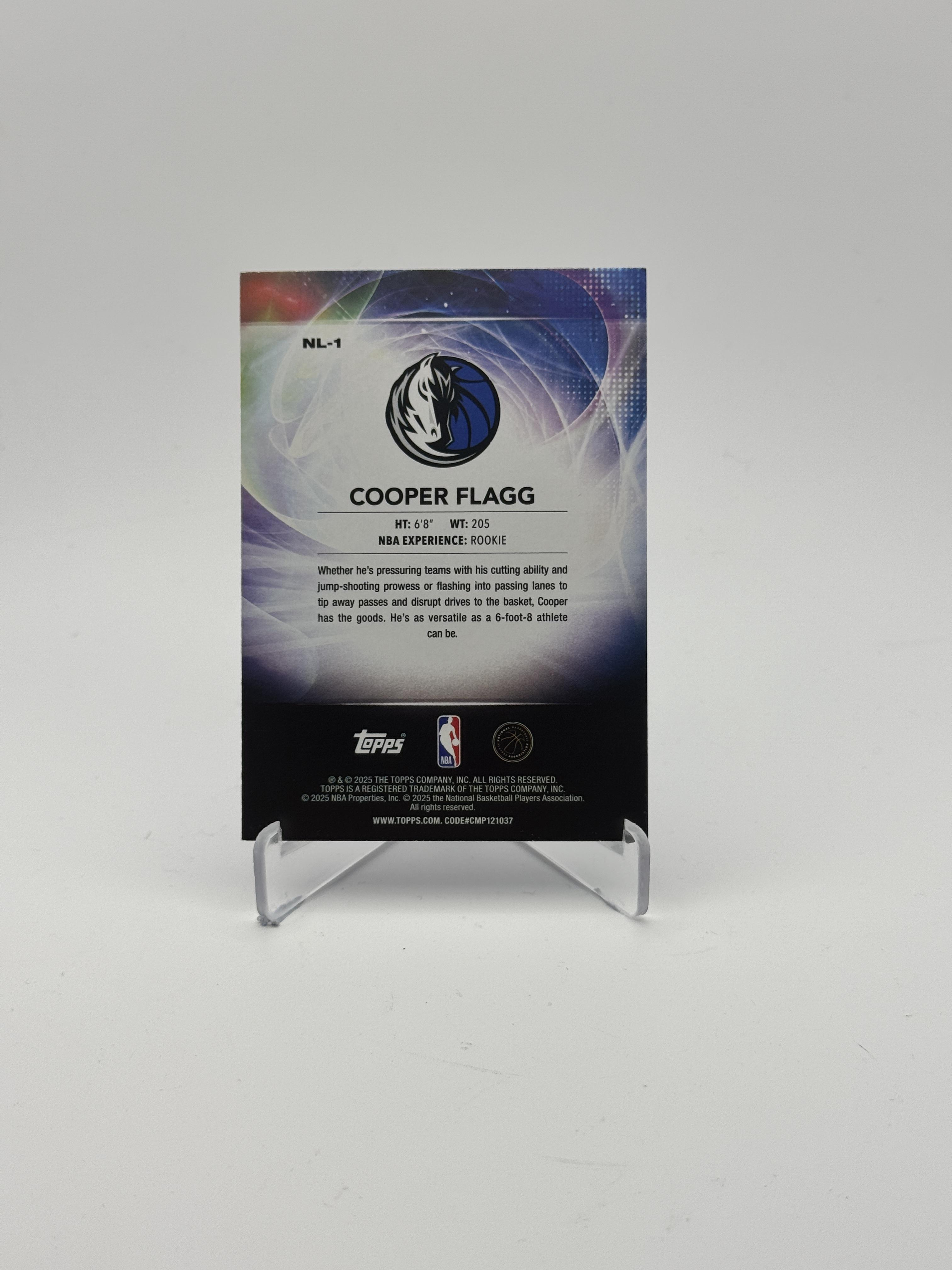 2025-26 Topps #NL-1 Cooper Flagg No Limit Purple Rainbow #/250