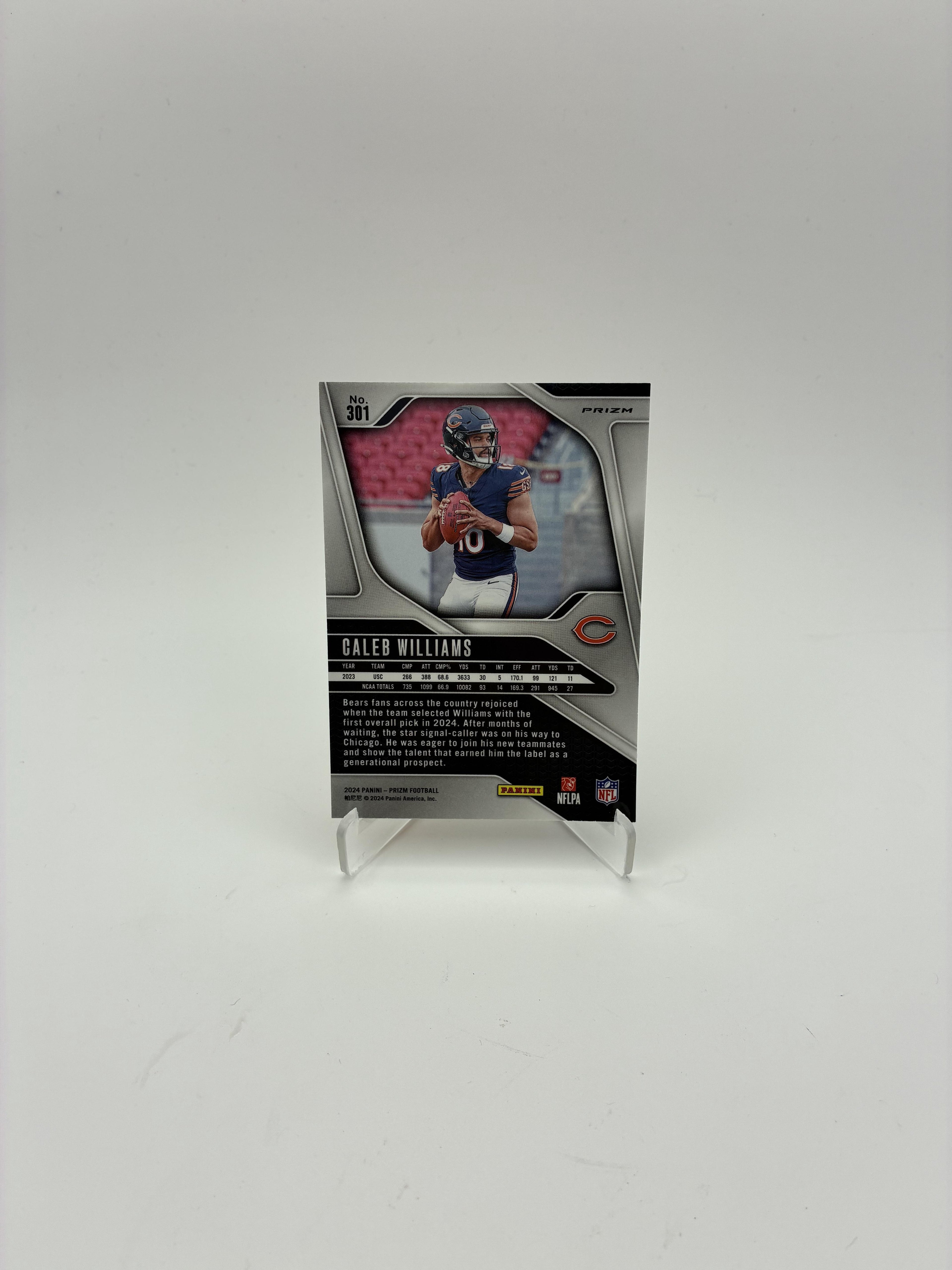 2024 Panini Prizm #301 Caleb Williams Lazer
