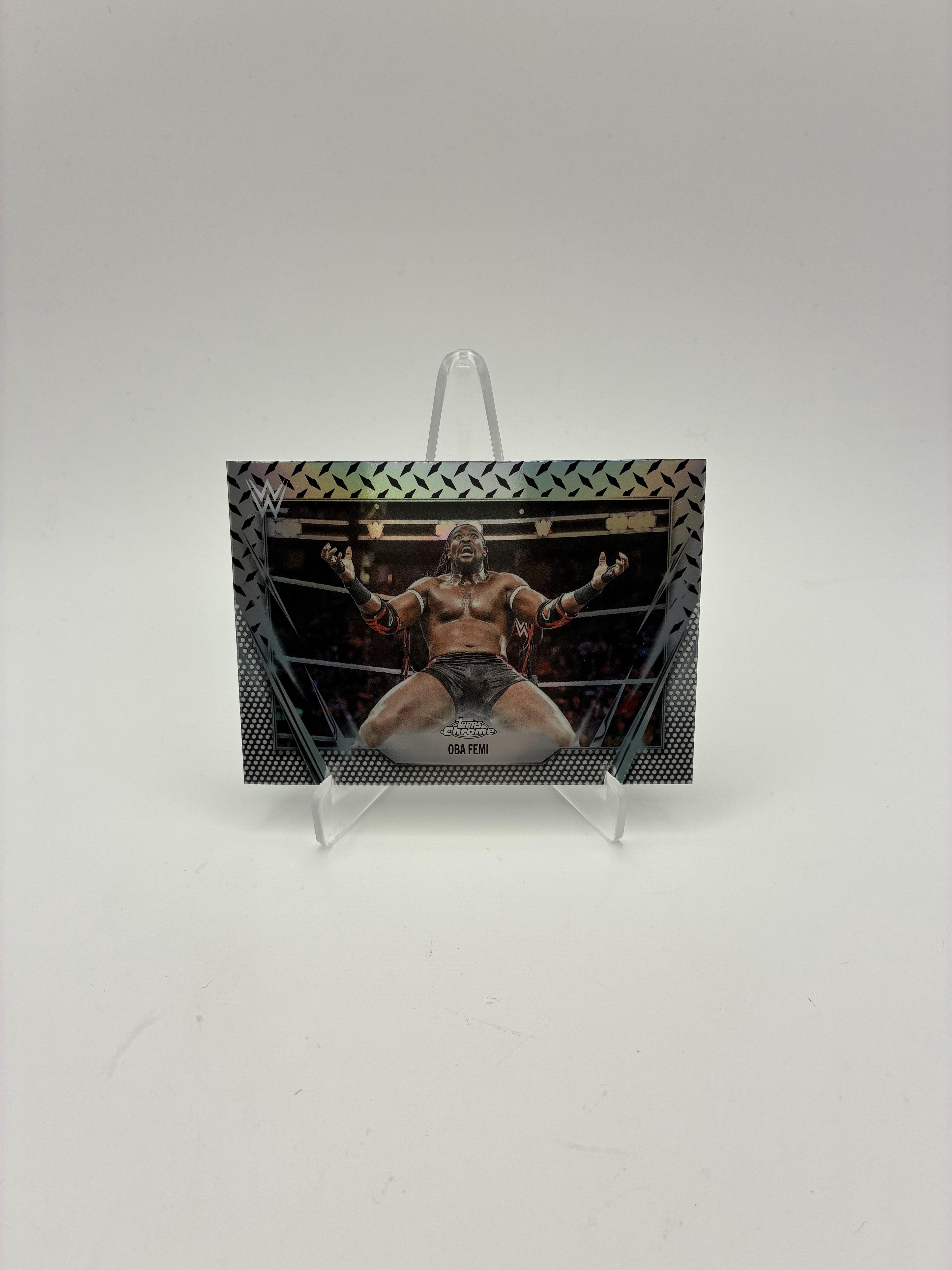2026 Topps Chrome WWE #120 Oba Femi Diamond Plate Refractor