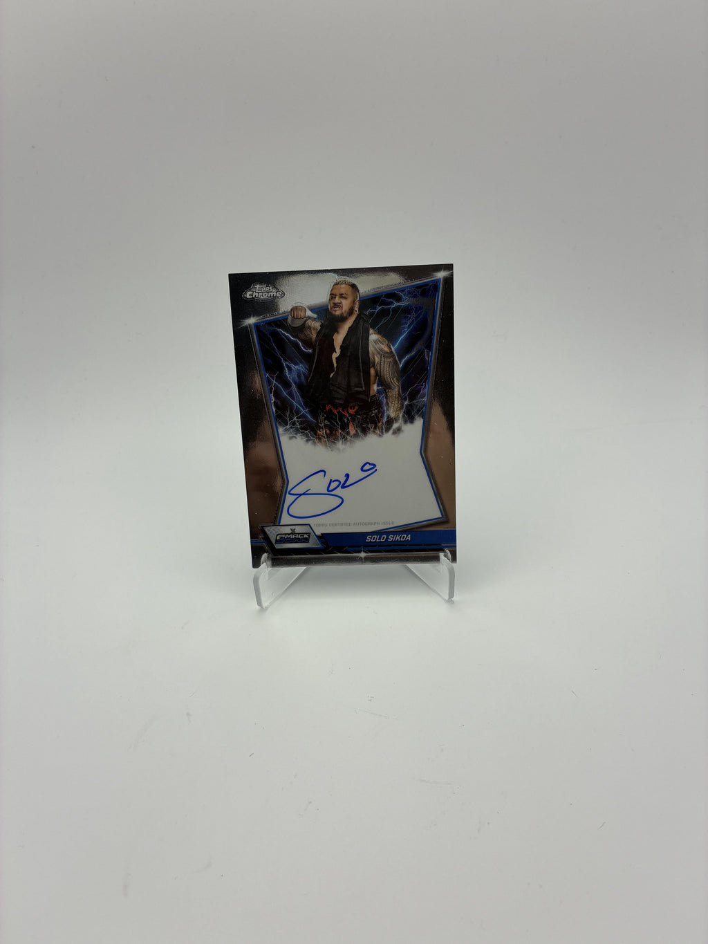 2025 Topps Chrome WWE #BBA-SOL Solo Sikoa Blue Brand Autographs