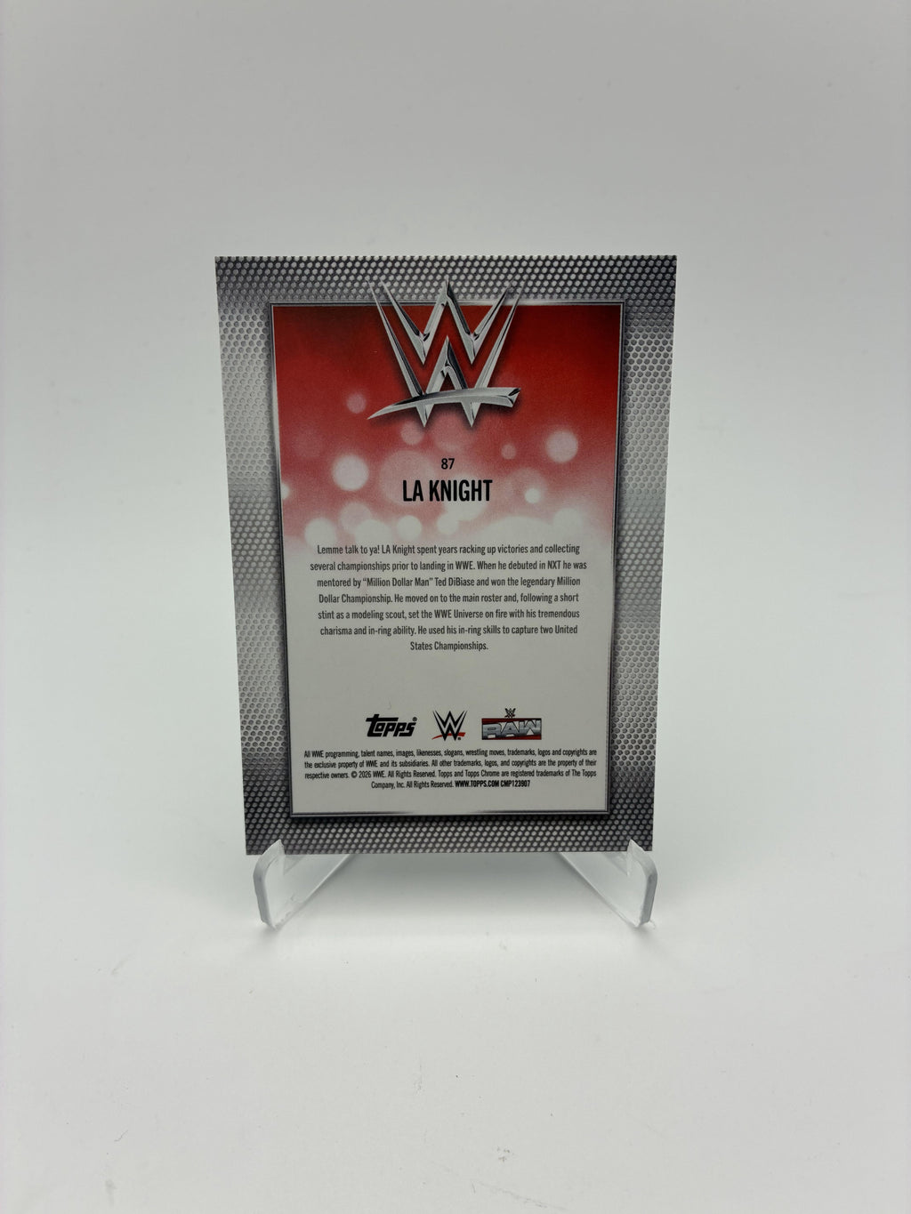 2026 Topps Chrome WWE #87 LA Knight Negative Refractor