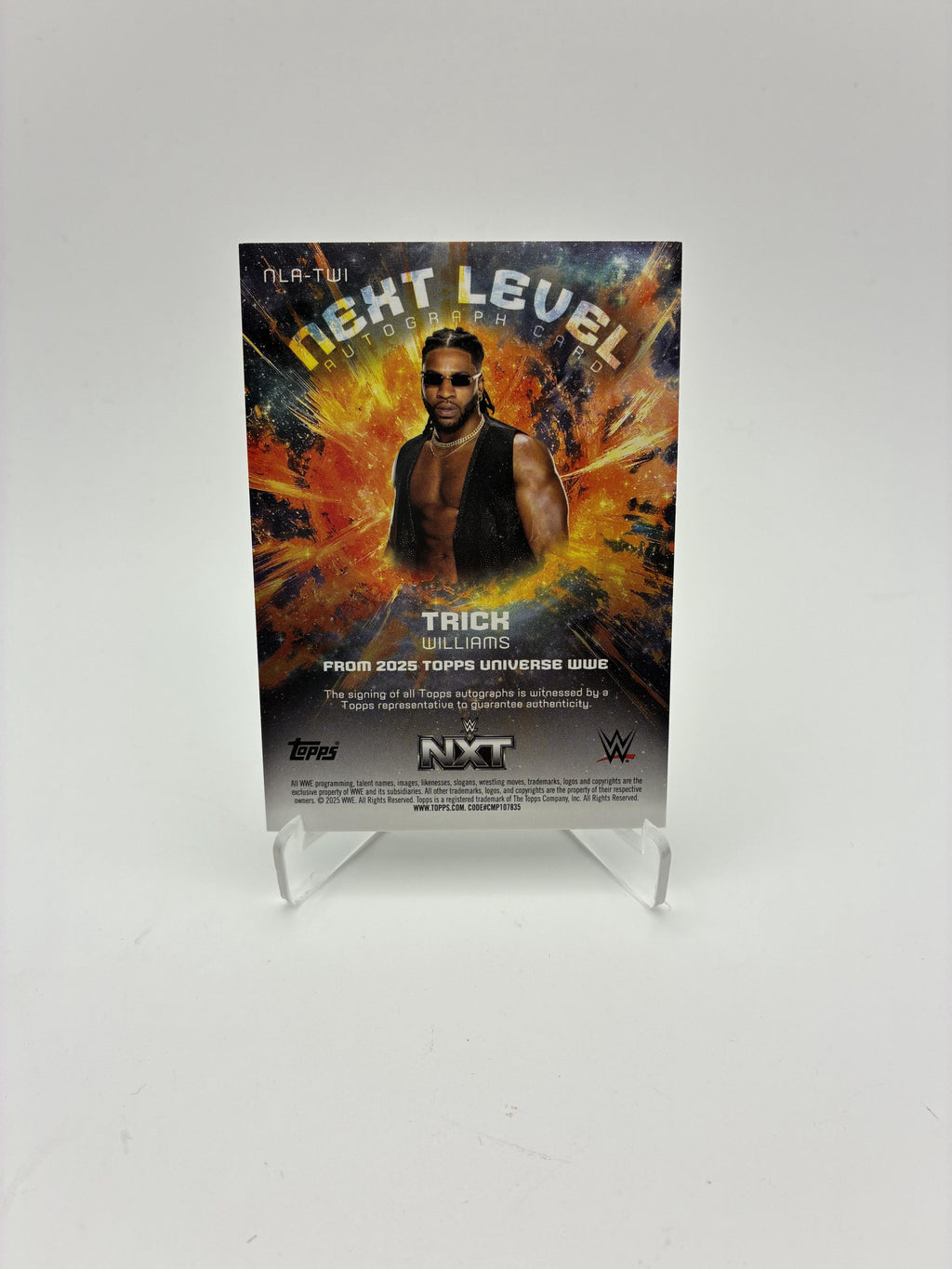2025 Topps Universe WWE #NLA-TWI Trick Williams Next Level Autographs