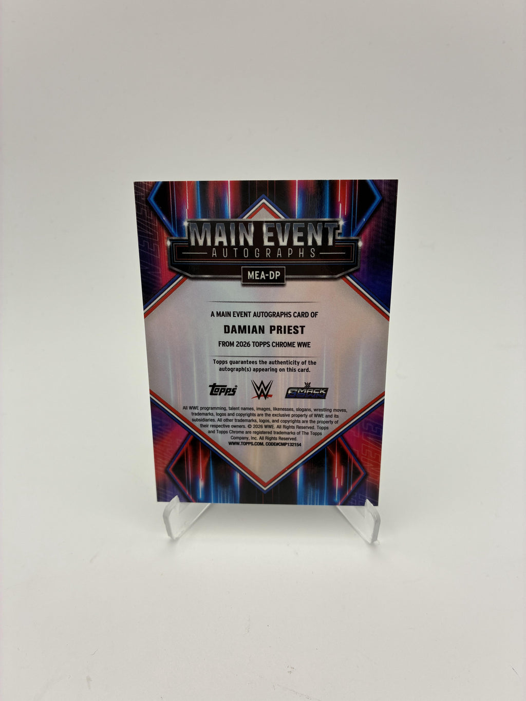 2026 Topps Chrome WWE #43 Damian Priest Gold Geometric Refractor #/50