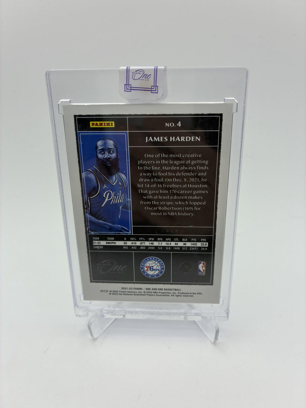 2021-22 Panini One and One #4 James Harden #/99