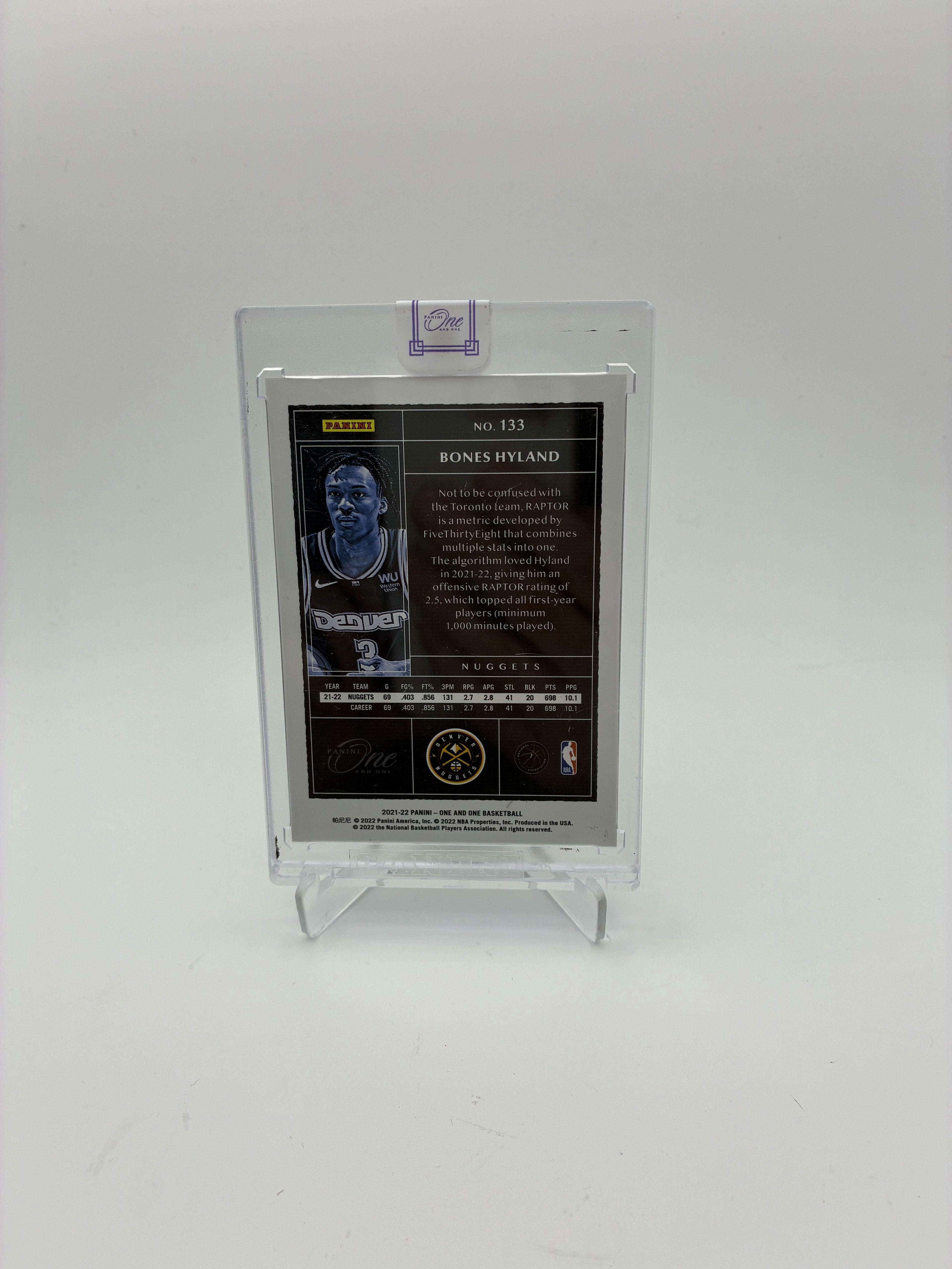 2021-22 Panini One and One #133 Bones Hyland Blue #/30