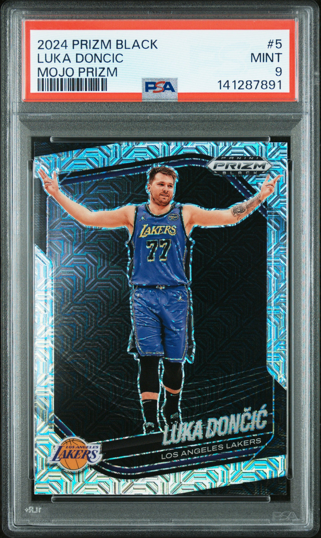 2024 Panini Prizm Black #5 Luka Doncic Mojo Prizm PSA 9 #/25
