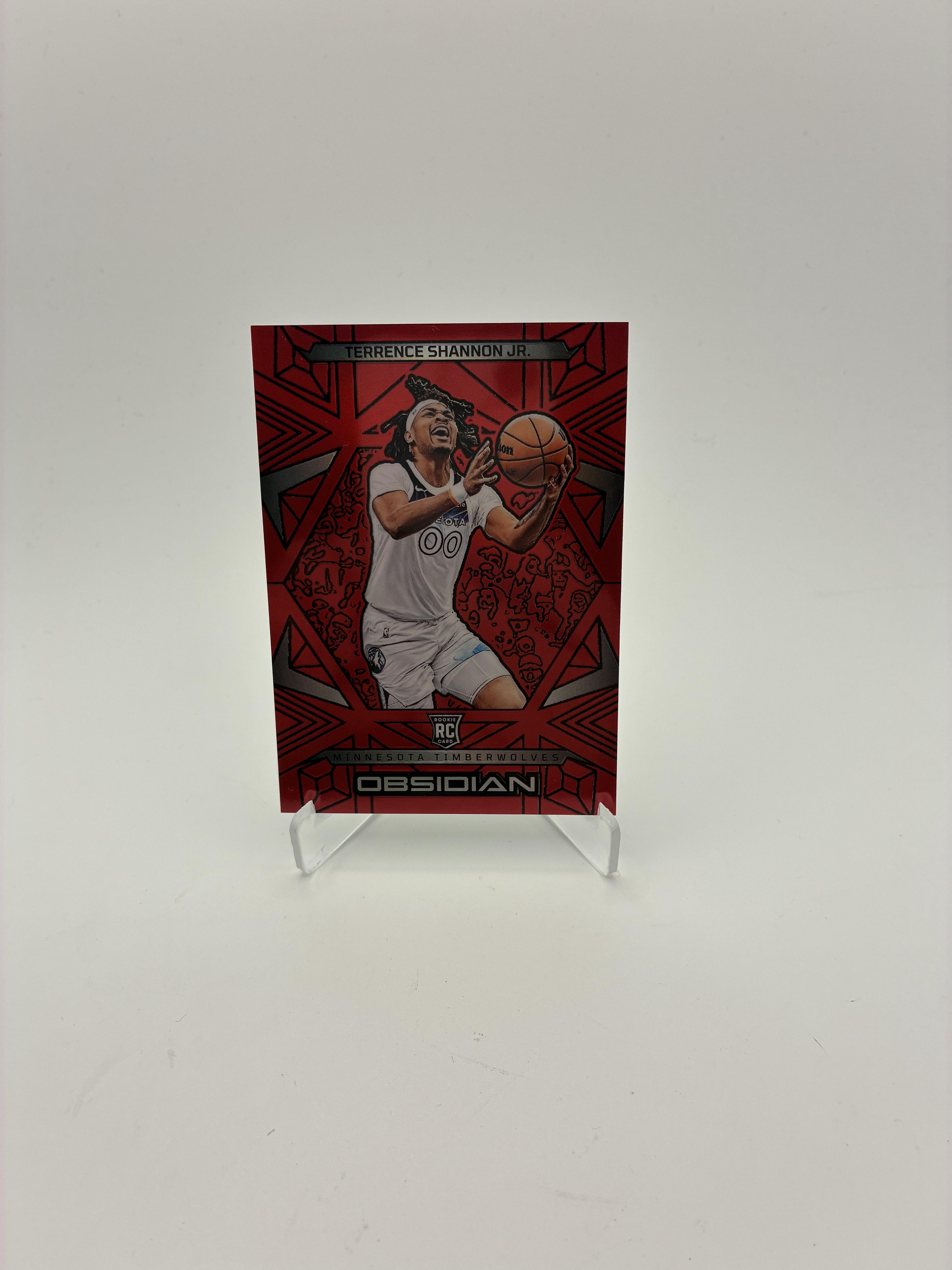 2024-25 Panini Obsidian #171 Terrence Shannon Jr. Electric Etch Red Flood