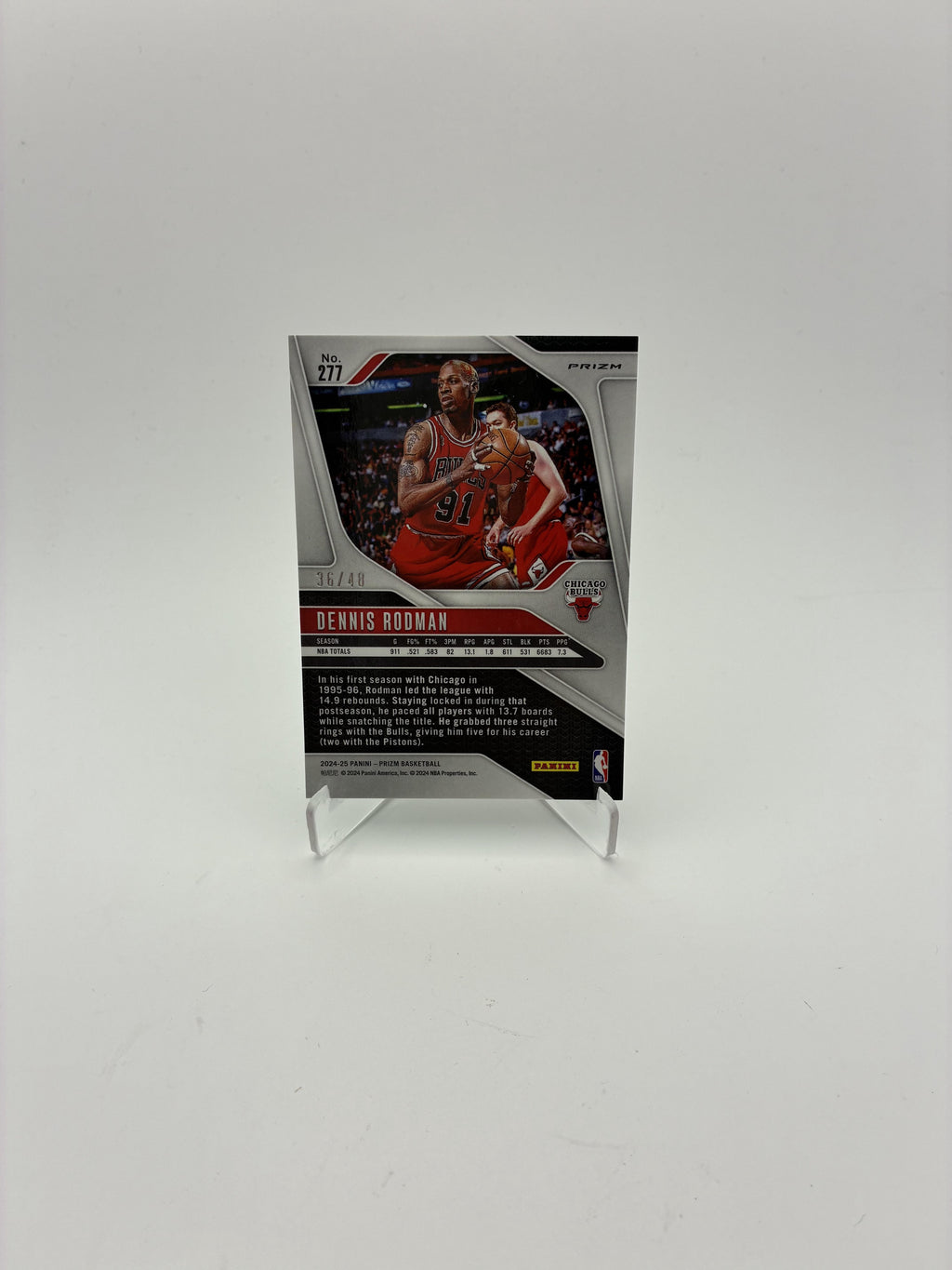 2024-25 Panini Prizm #277 Dennis Rodman Prizms Snakeskin