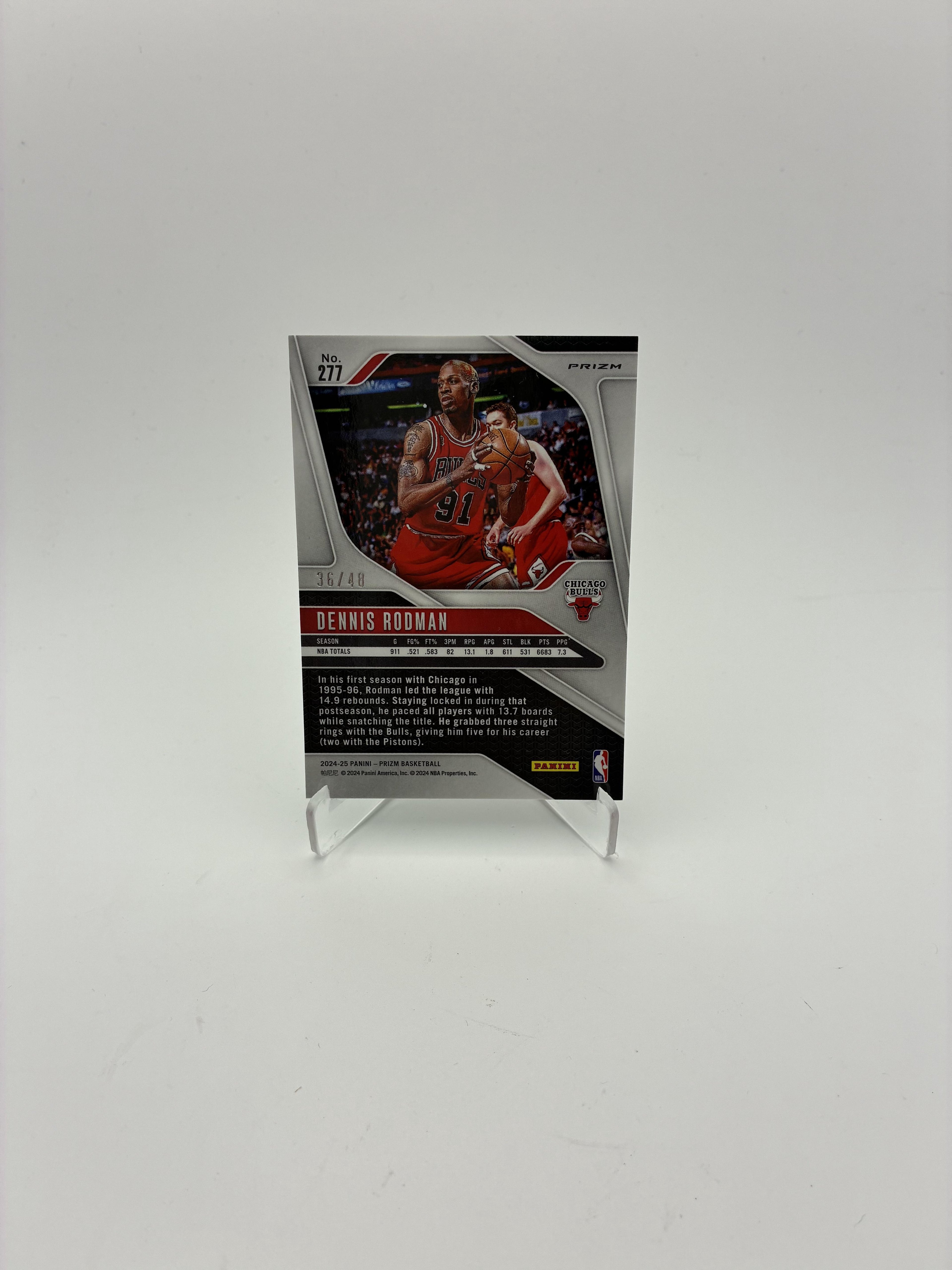 2024-25 Panini Prizm #277 Dennis Rodman Prizms Snakeskin