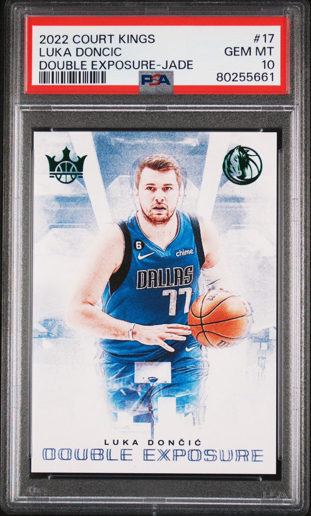 2022 Panini Court Kings Double Exposure #17 Luka Doncic -Jade PSA 10 #/25